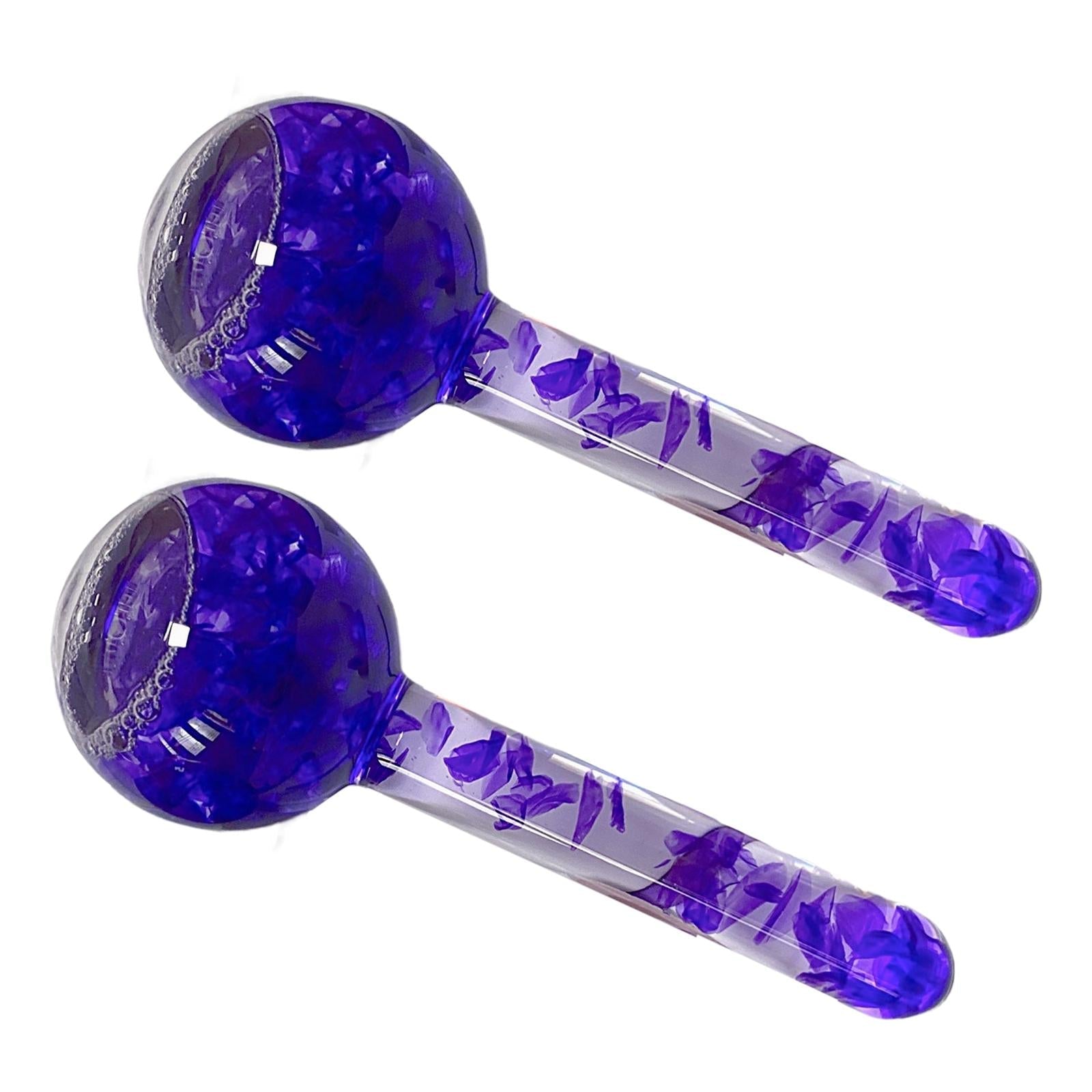 2Pcs Cooling Face Roller Enhance Circulation Purple