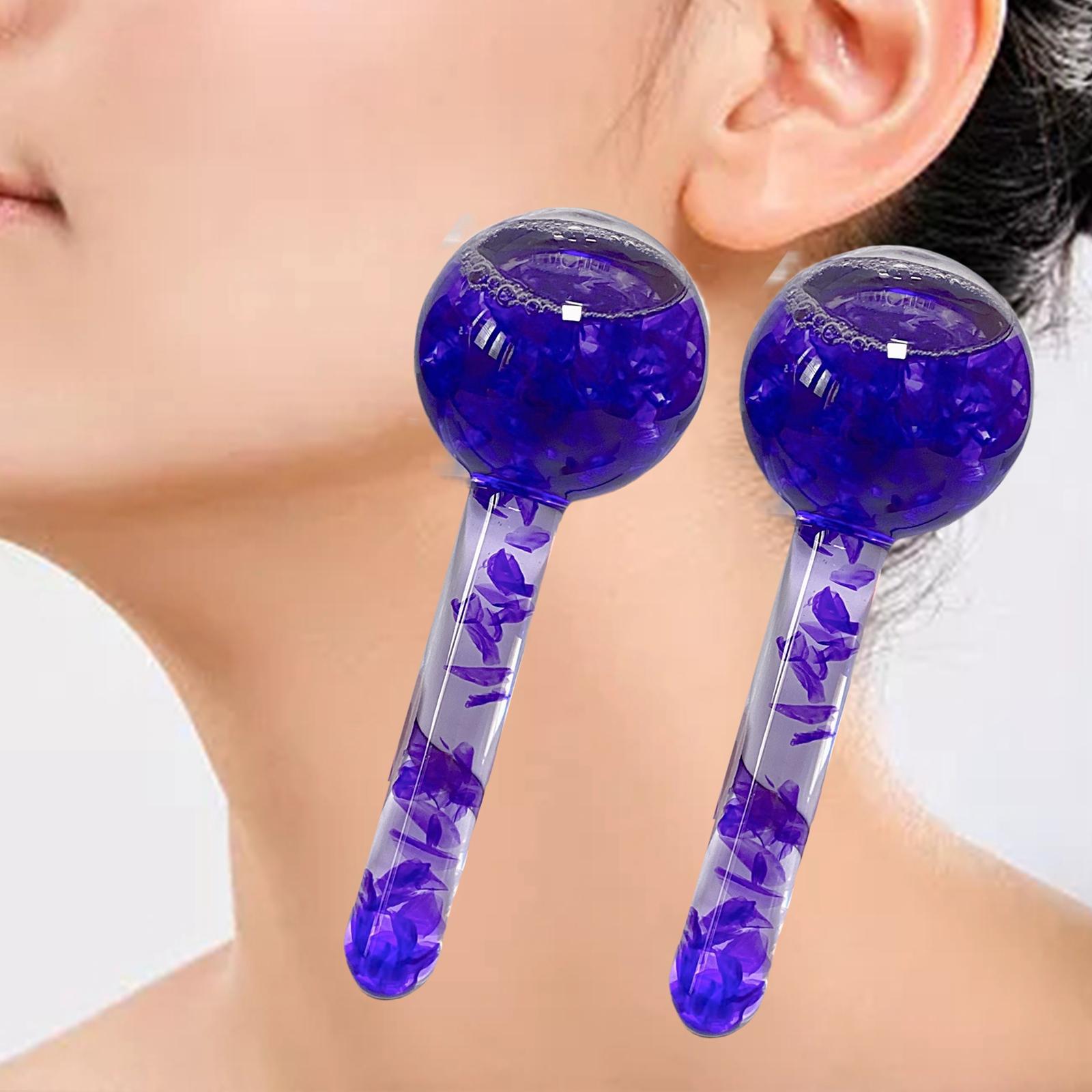 2Pcs Cooling Face Roller Enhance Circulation Purple