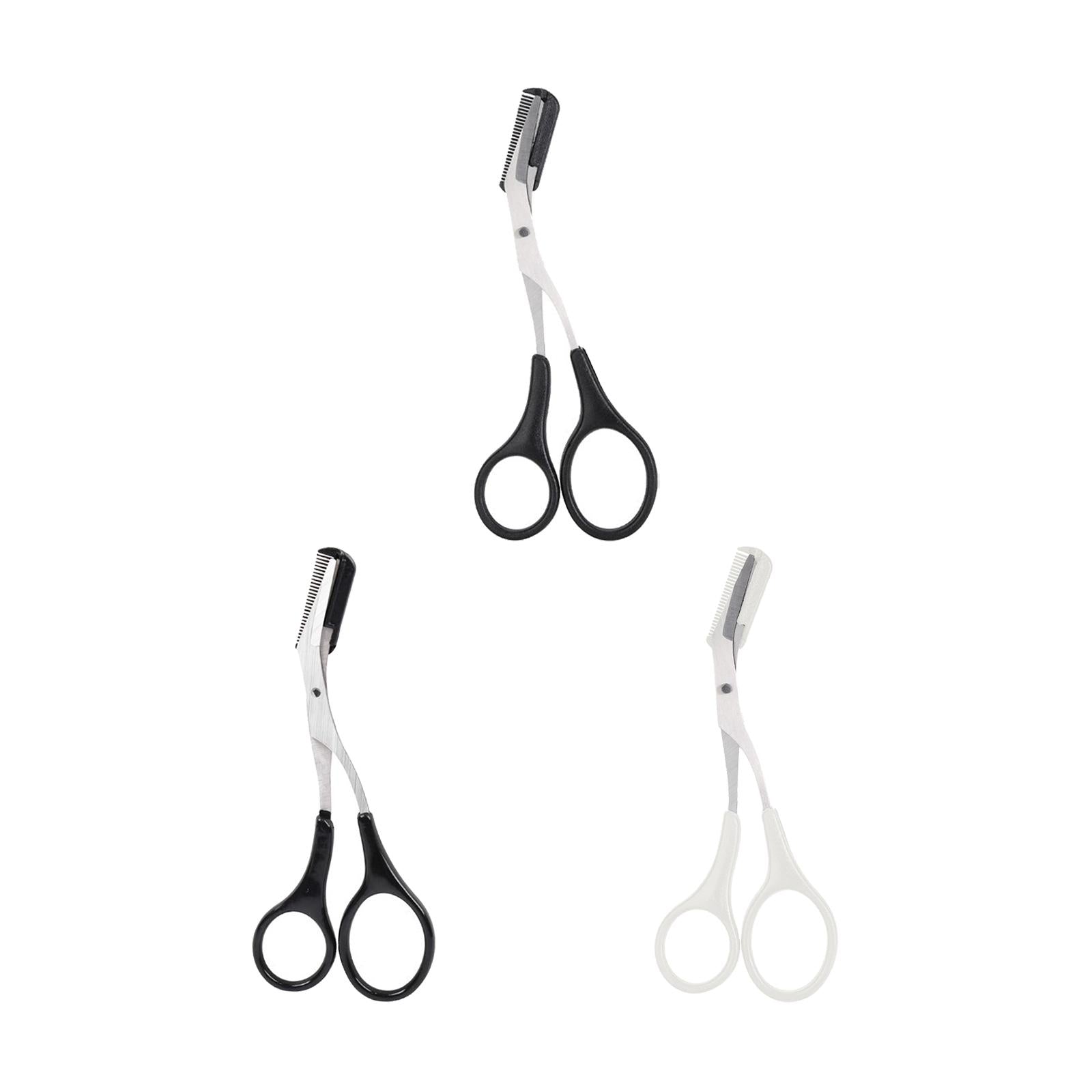 4xEyebrow Scissor with Comb Unisex Scissors for Makeup Cosmetic Grooming A