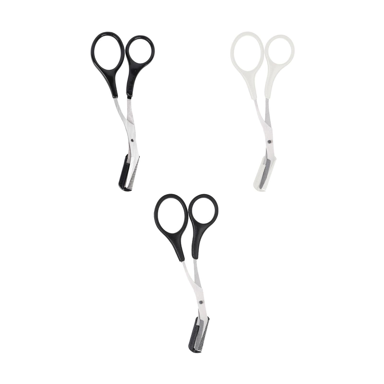 2xEyebrow Scissor with Comb Unisex Scissors for Makeup Cosmetic Grooming A