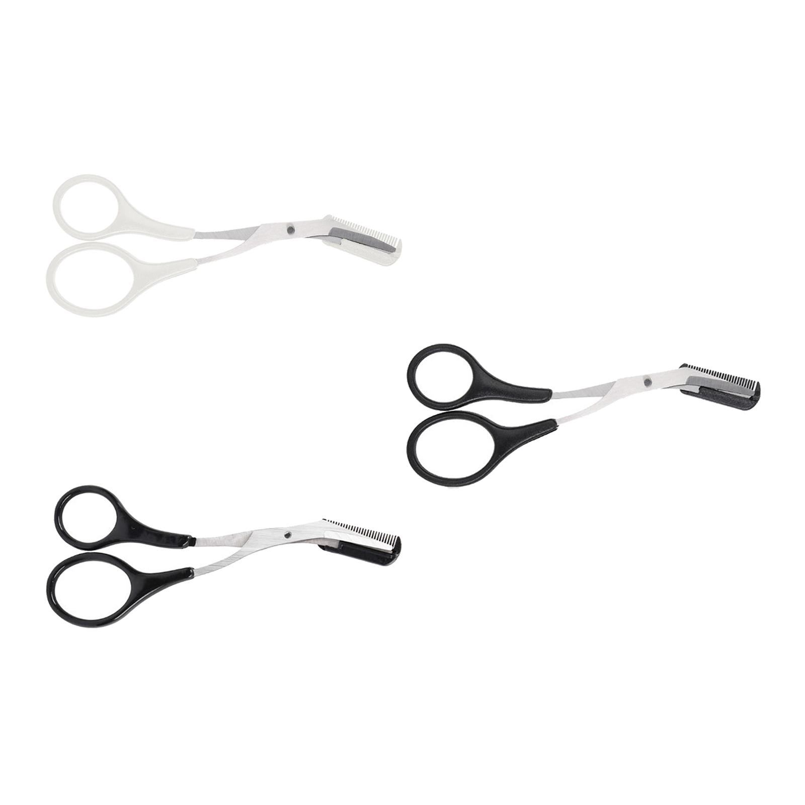 4xEyebrow Scissor with Comb Unisex Scissors for Makeup Cosmetic Grooming A