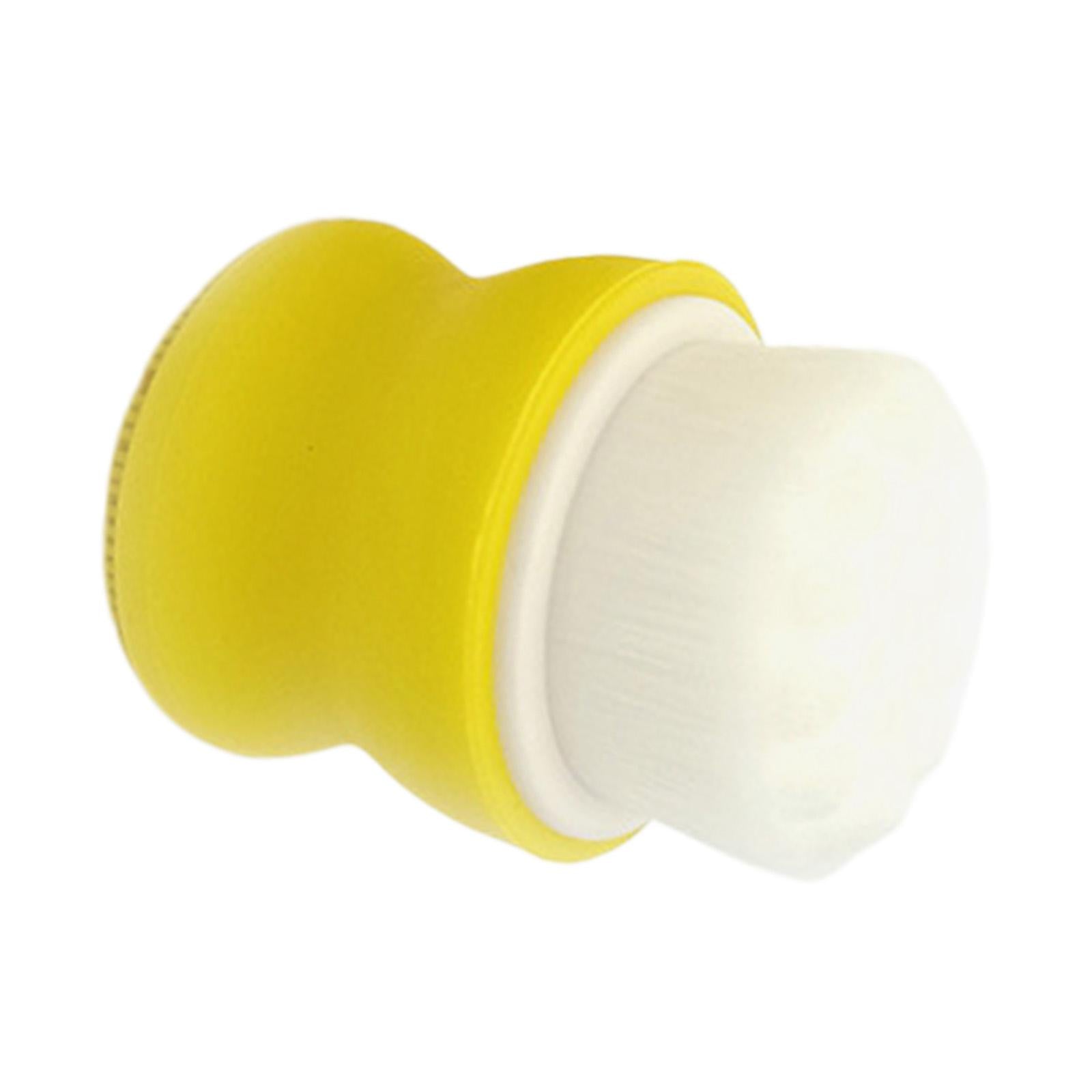 4xManual Face Washing Brush Soft Bristle and Exfoliating Silicone Pad Yellow