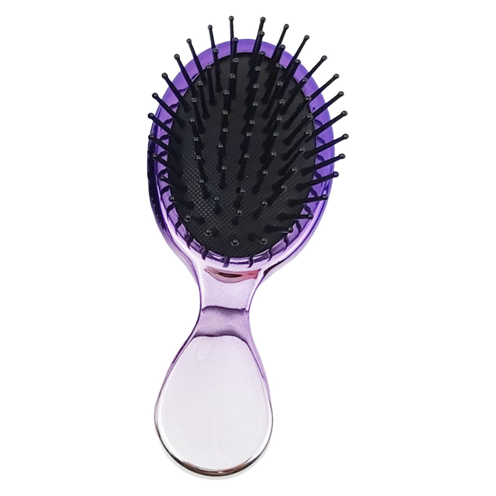 3xHair brush comb Wet Dry Hairs Types Girls Women Purple Silver 