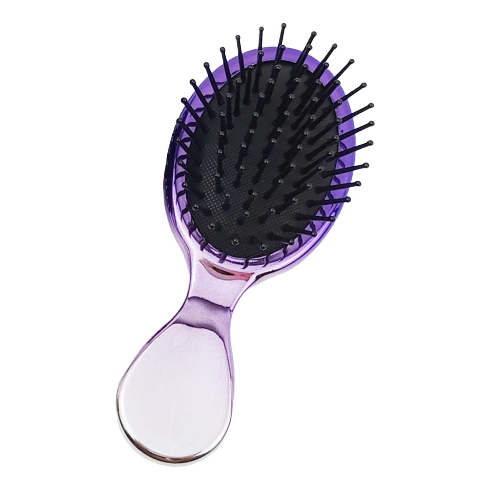 3xHair brush comb Wet Dry Hairs Types Girls Women Purple Silver 
