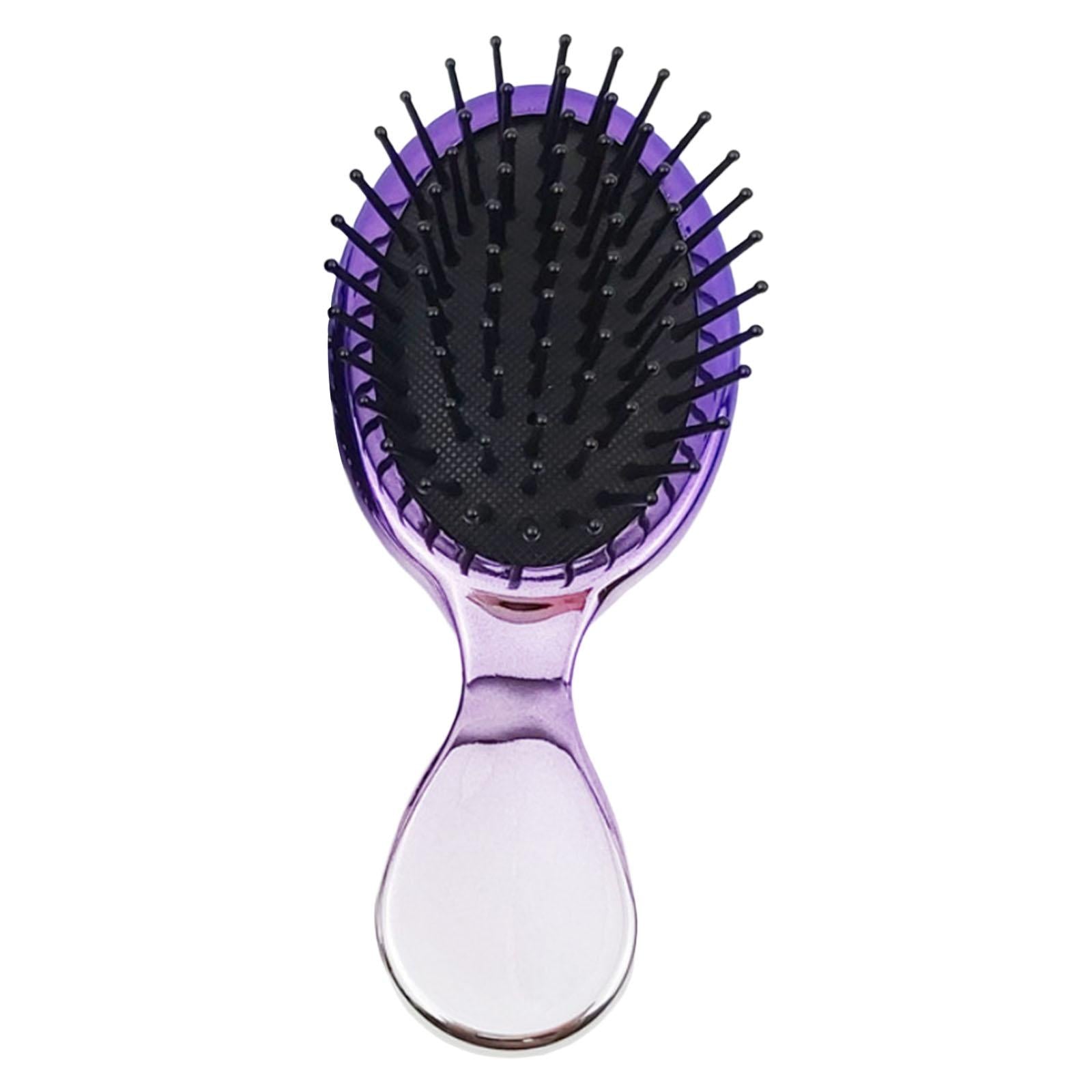 3xHair brush comb Wet Dry Hairs Types Girls Women Purple Silver 