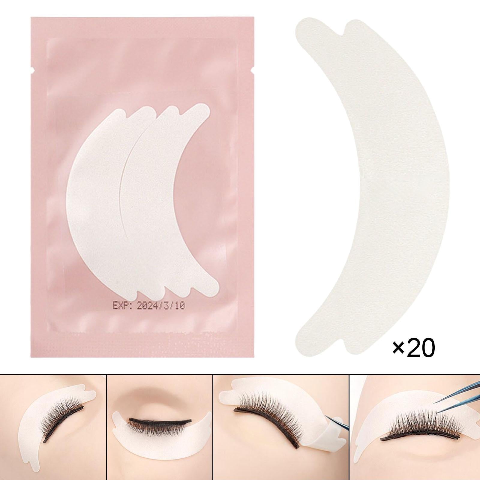 20 Pieces Premium Lash extension Under Eye Pads Eye Mask beauty Pink