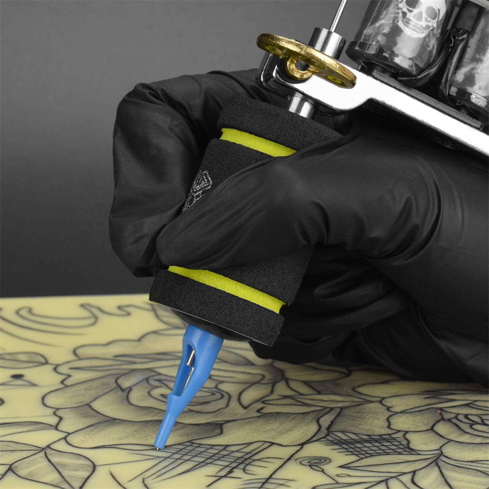 3x22mm Tattoo Grip Cover for 1inch Tattoo Tube Grips Wrap Tattoo Pen Cover Yellow