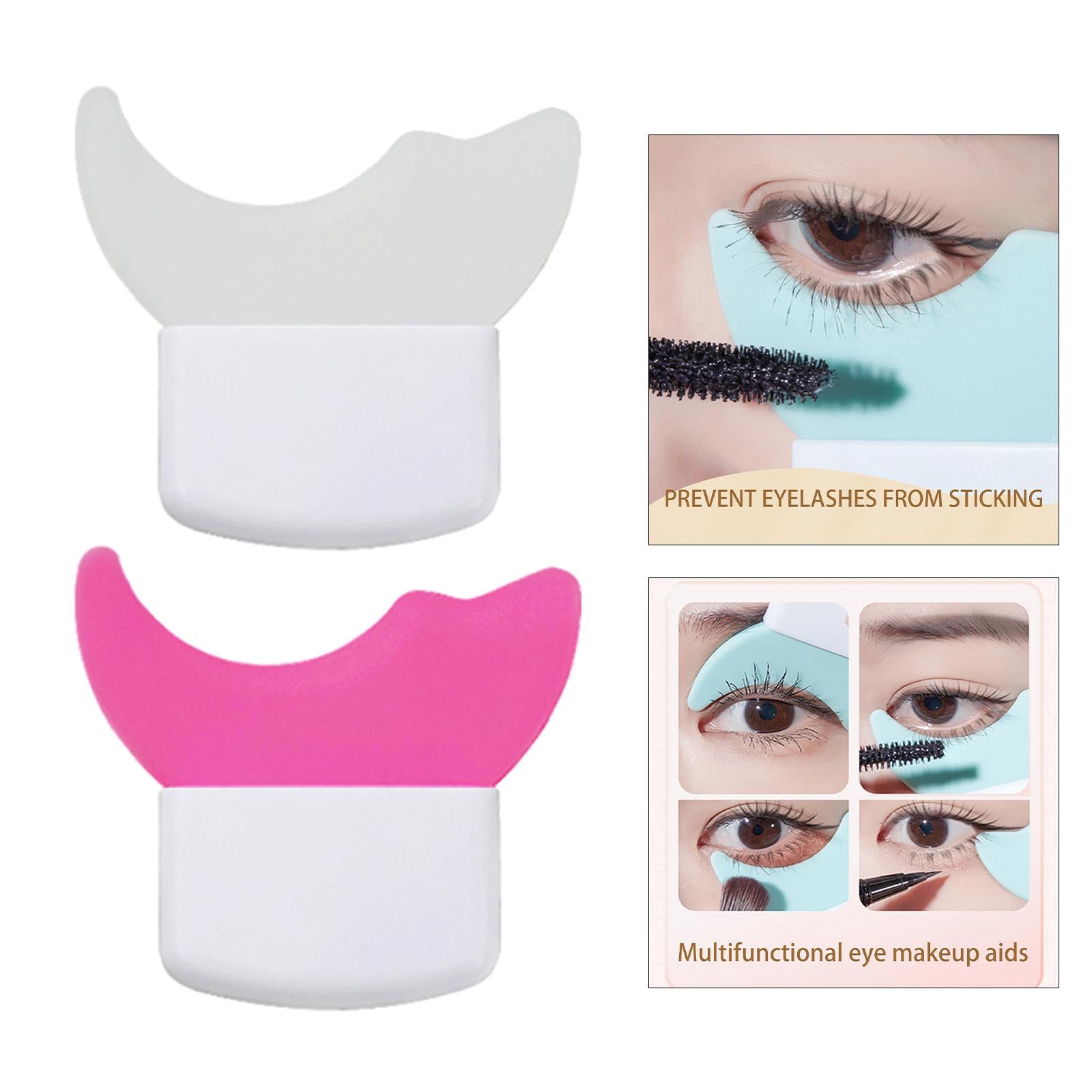 4xMultifunctional Eye Makeup Aids for Makeup Eyelash Grooming Comb Women White