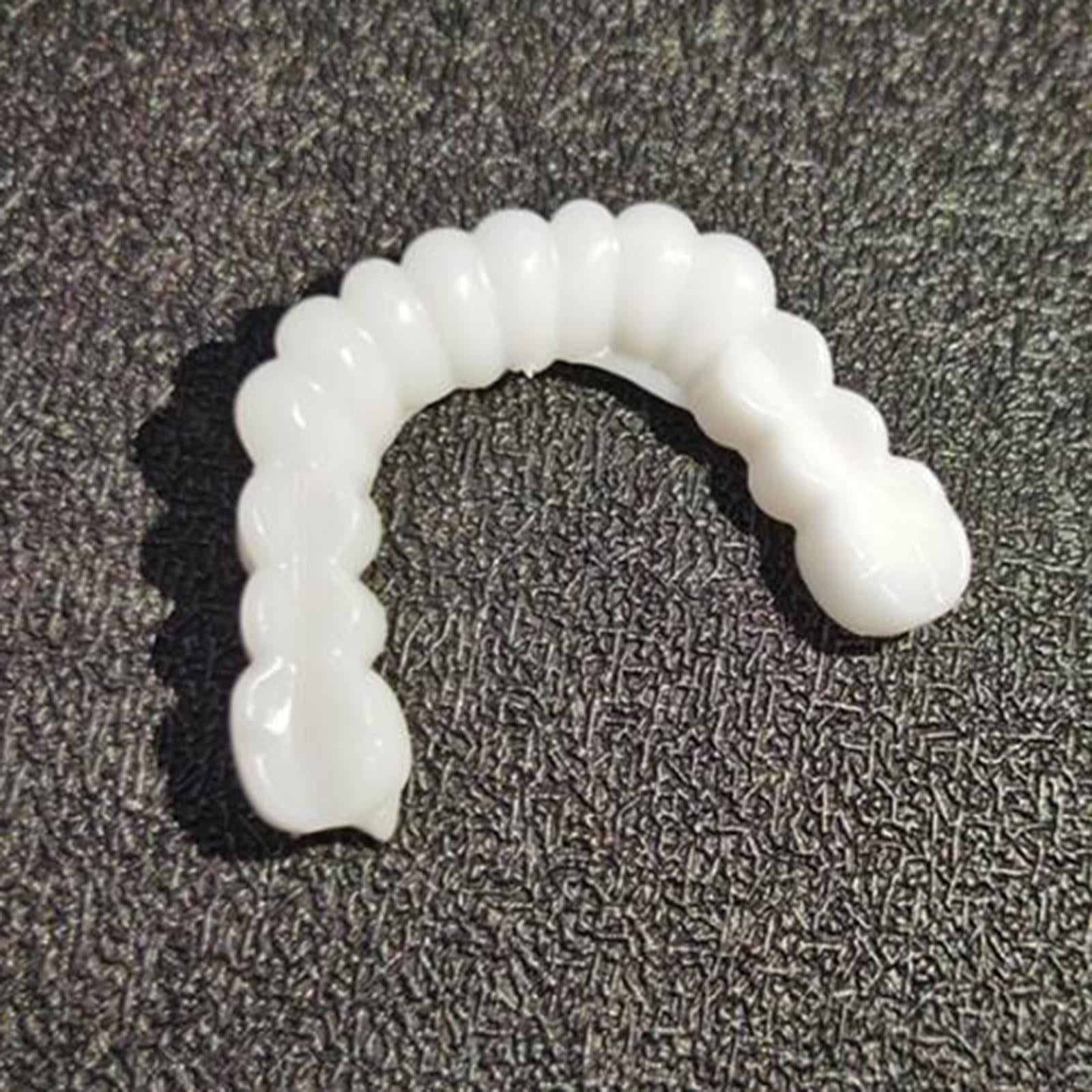 2xResin Teeth Veneers Comfortable Dentures Tooth Cover Removable Reusable Lower Cover