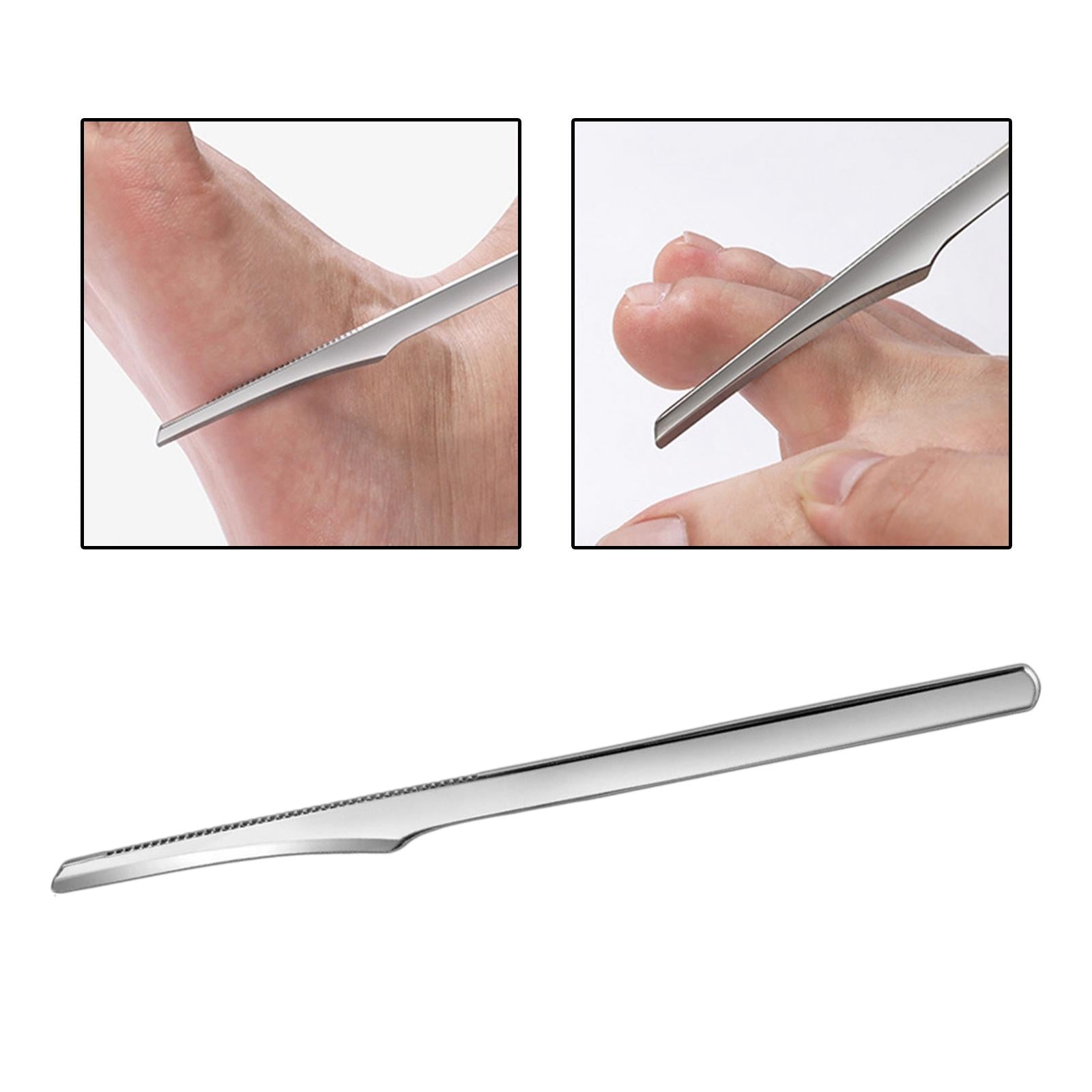 2xPedicure Knife Dead Skin Corn Foot Callus Remover Foot Scrubber foot Pedicure Silver 1Pcs 