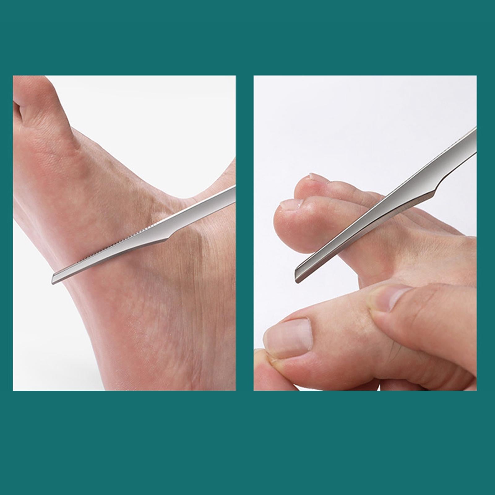 4xPedicure Knife Dead Skin Corn Foot Callus Remover Foot Scrubber foot Pedicure Silver 3Pcs 