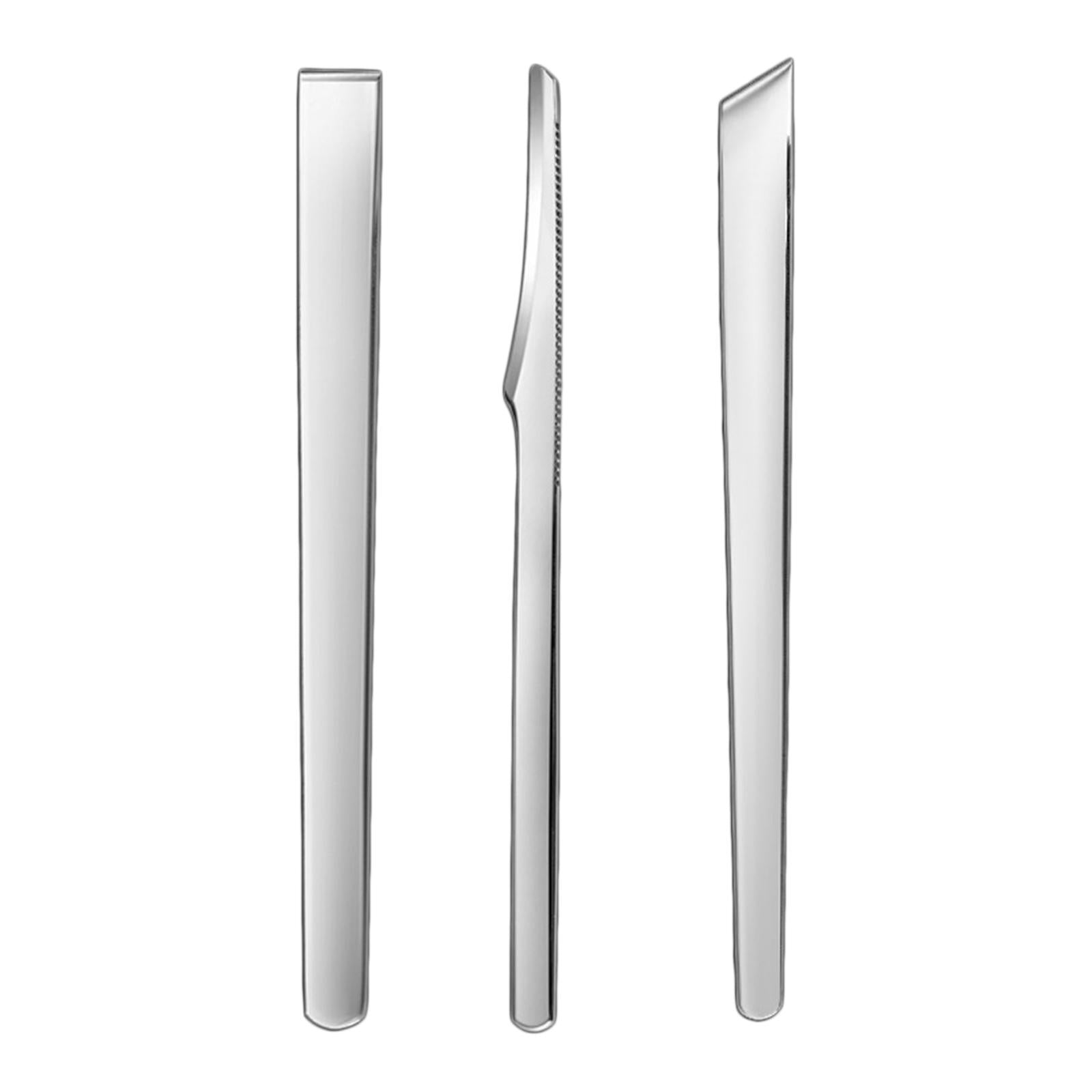 3xPedicure Knife Dead Skin Corn Foot Callus Remover Foot Scrubber foot Pedicure Silver 3Pcs 