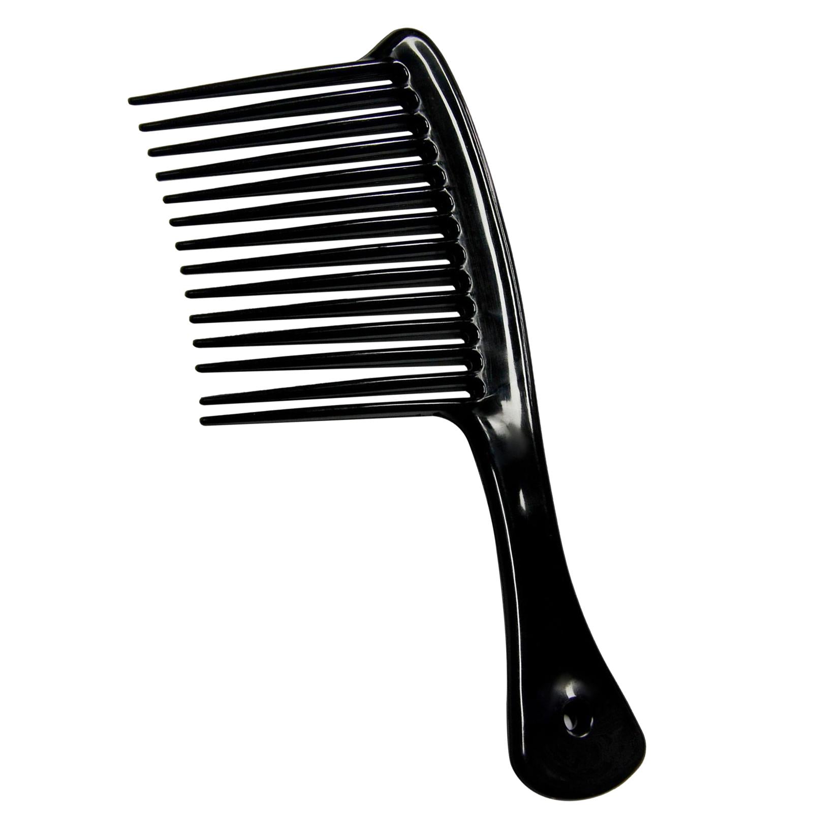 4xComb Hair Styling Tool Large Handle Styling Comb for Home Travel Salon Black