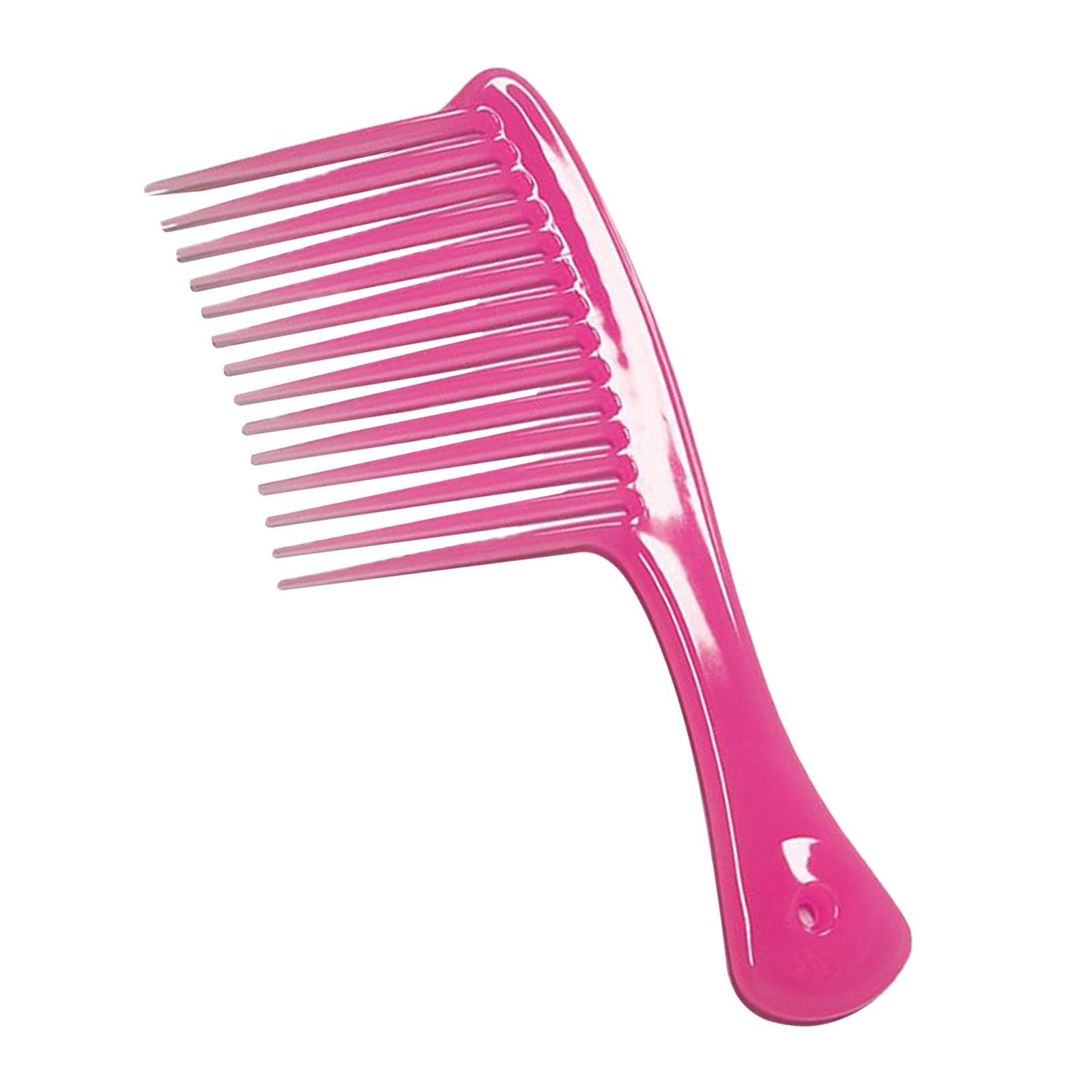 3xComb Hair Styling Tool Large Handle Styling Comb for Home Travel Salon Pink