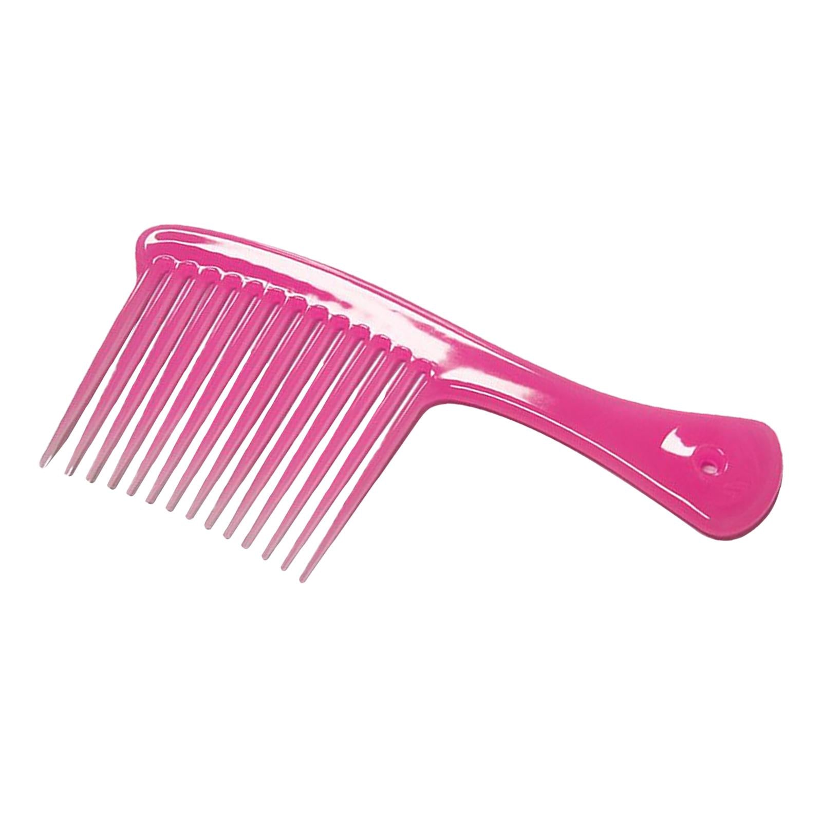 2xComb Hair Styling Tool Large Handle Styling Comb for Home Travel Salon Pink