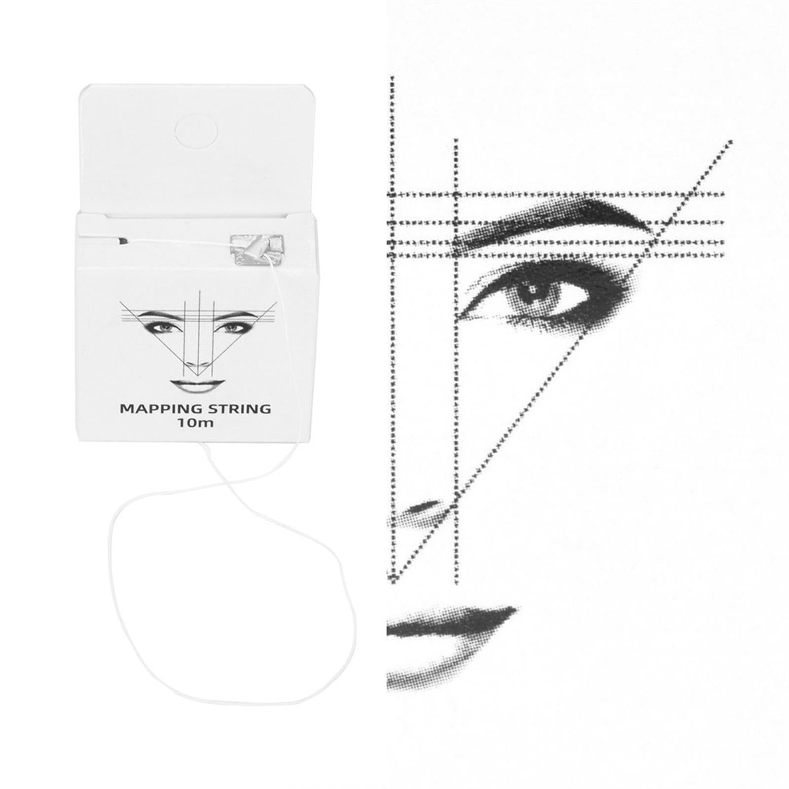 3xWhite Eyebrow Mapping String Eyebrow and Lips Auxiliary Line Brow Extensions