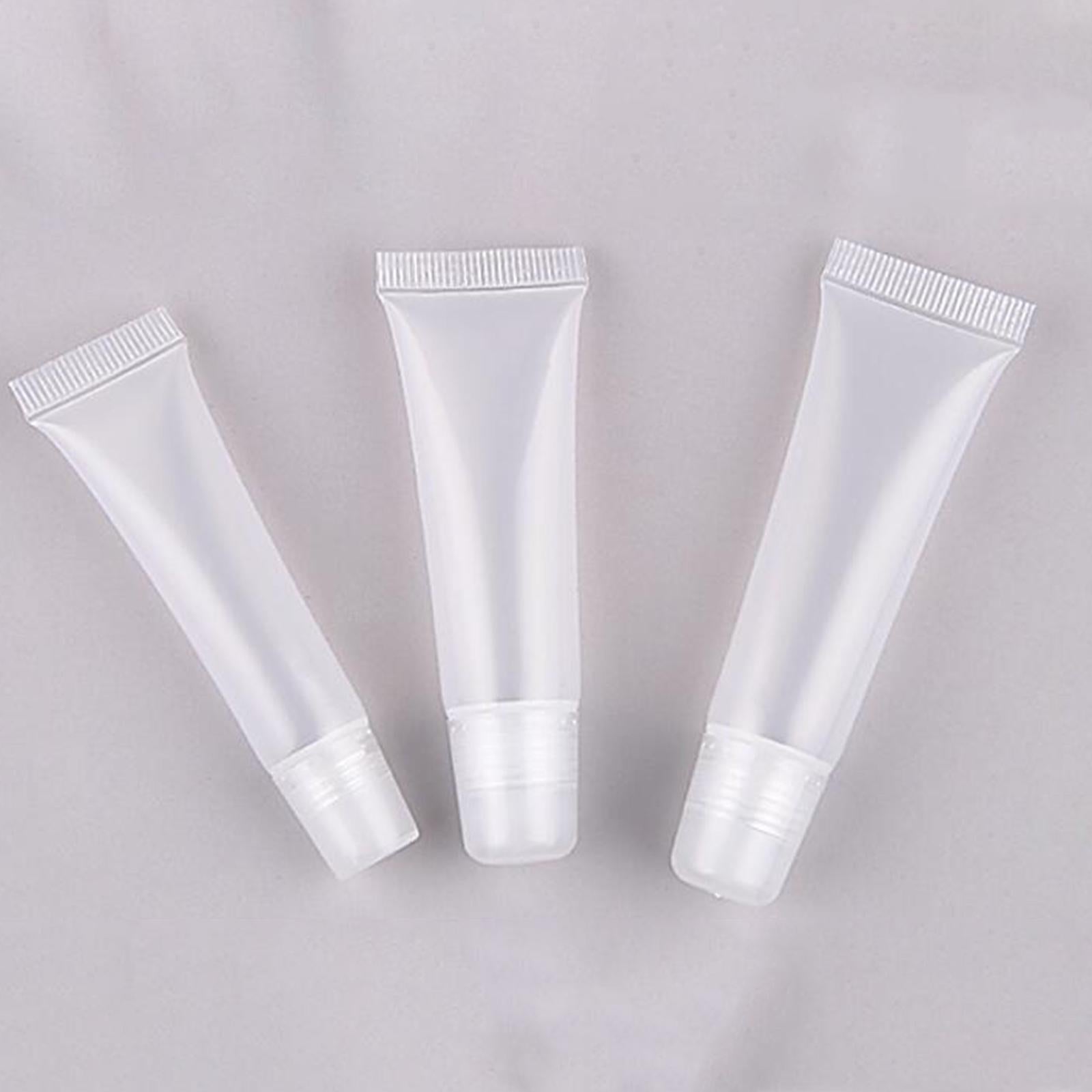 4x10x Lip Gloss Tubes Soft Empty Clear for Makeup DIY Lipgloss Base 15g