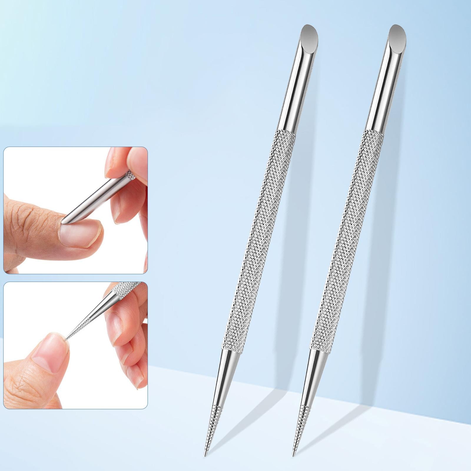 3xDual Ended Nail Cuticle Pusher Manicure and pedicures Tool Deed