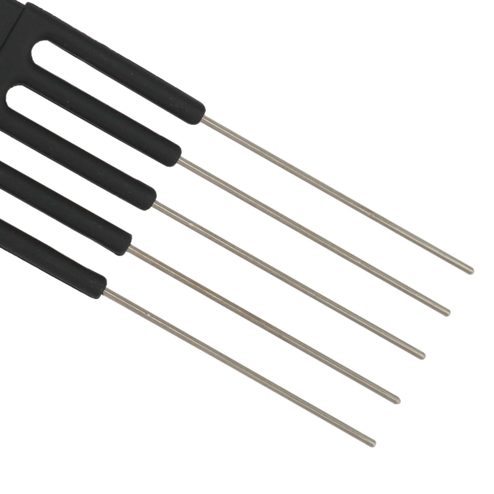 2xLift Teasing Comb with 5 Steel Pins for All Hair Types Hair Pick for Salon