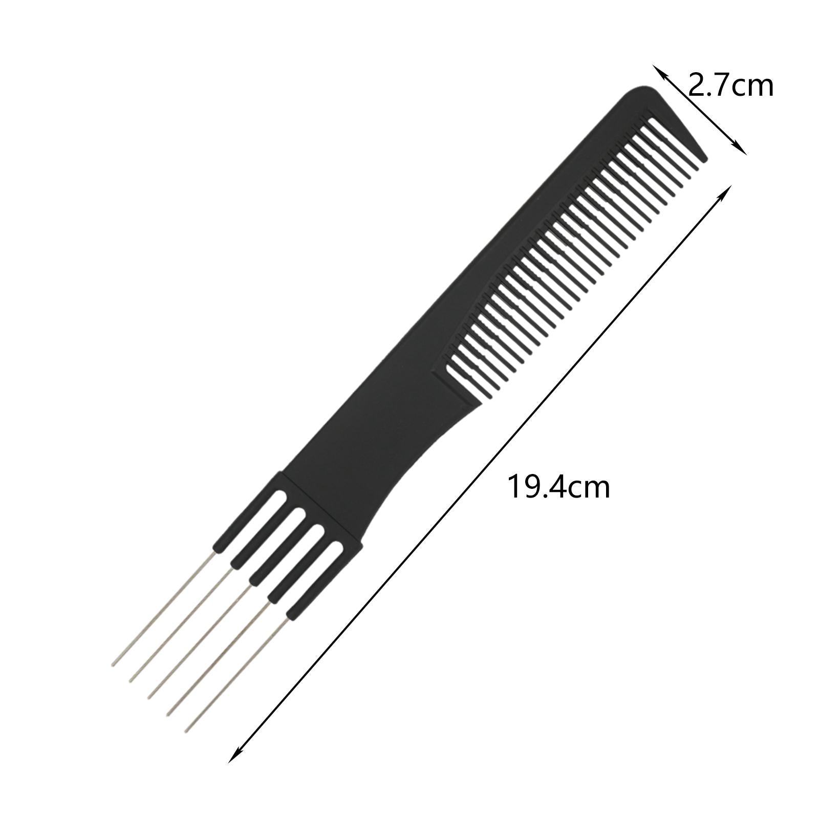 3xLift Teasing Comb with 5 Steel Pins for All Hair Types Hair Pick for Salon