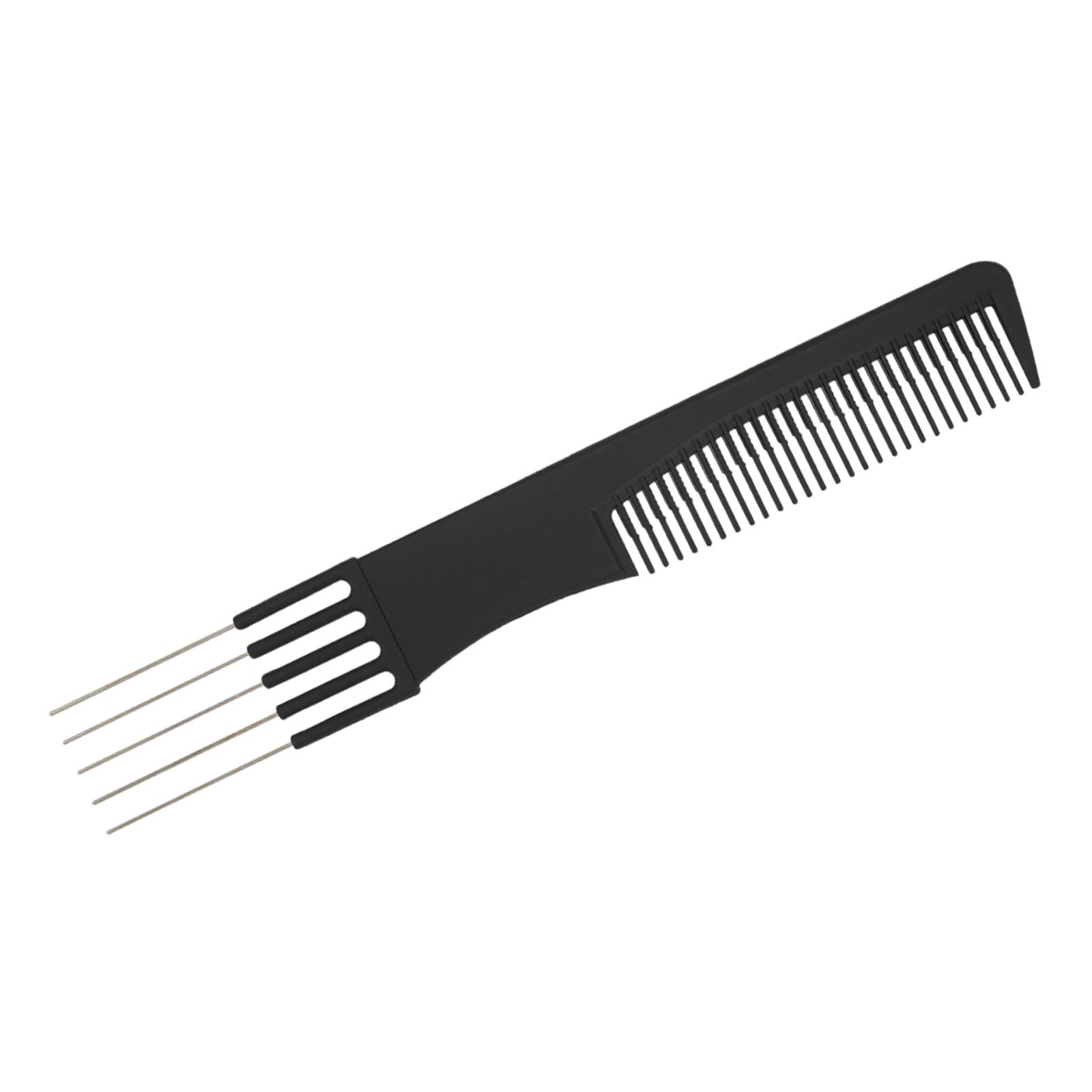 2xLift Teasing Comb with 5 Steel Pins for All Hair Types Hair Pick for Salon