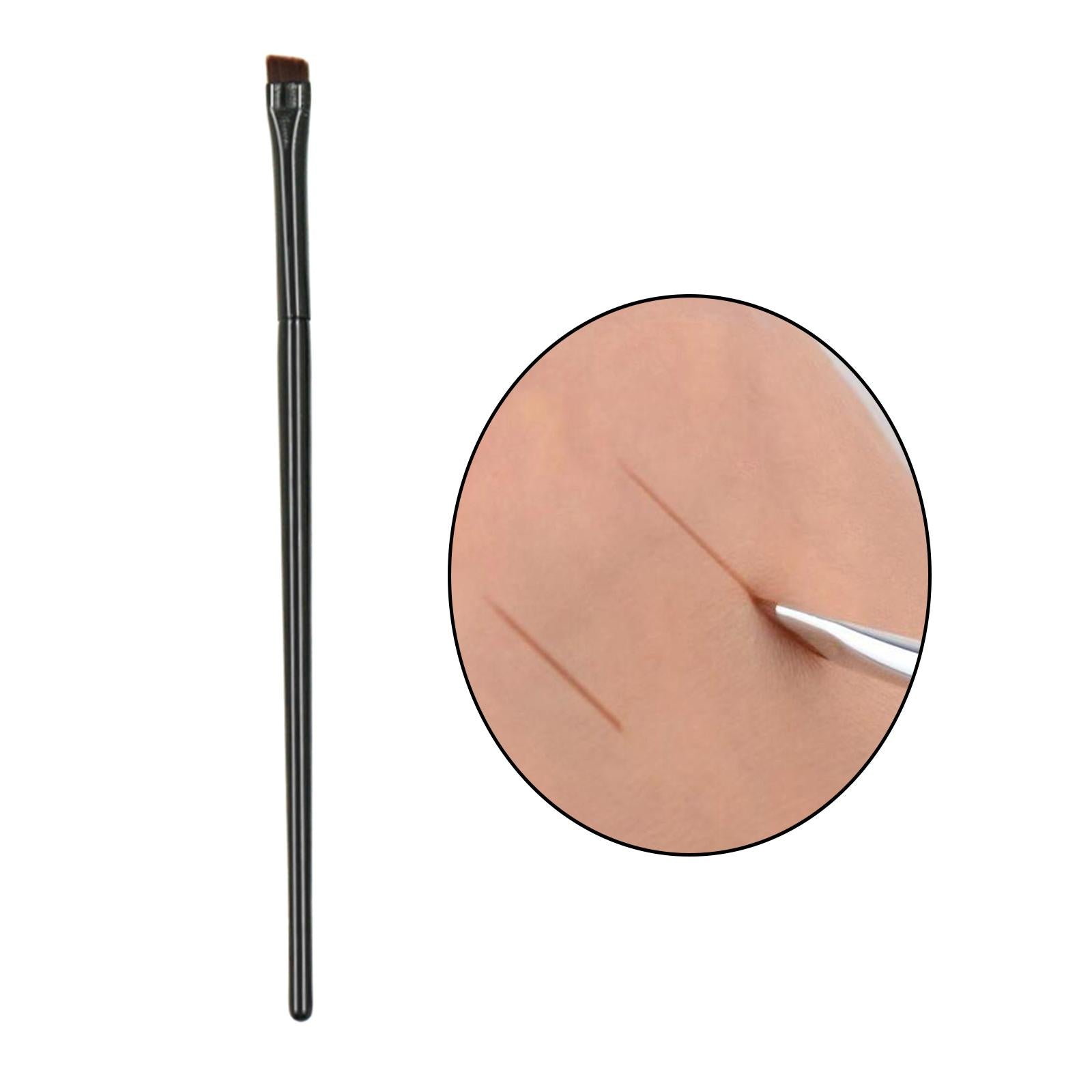 3xFine Angled Eyeliner Brush Eyebrow Brush for Makeup Artist Professional Style C