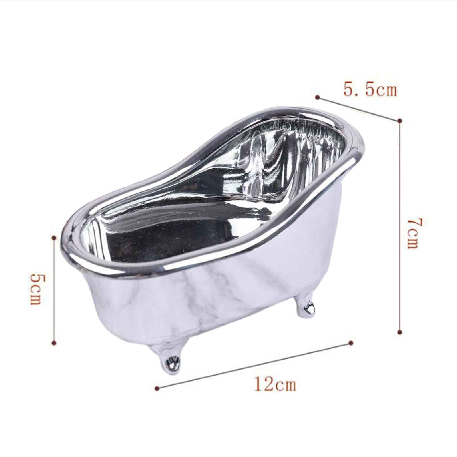 Bathtub Soap Dish Holder Vintage for Shower Bathroom Accessories Tabletop Argent
