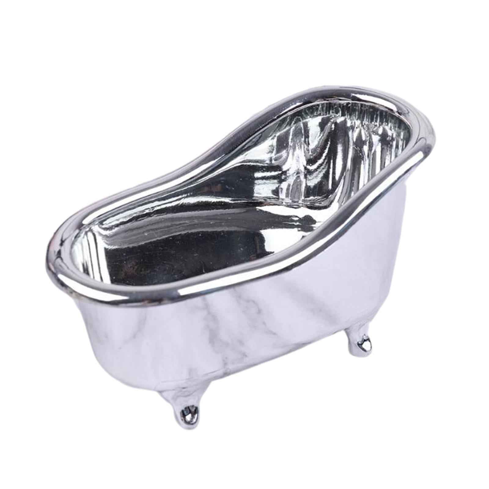 Bathtub Soap Dish Holder Vintage for Shower Bathroom Accessories Tabletop Argent