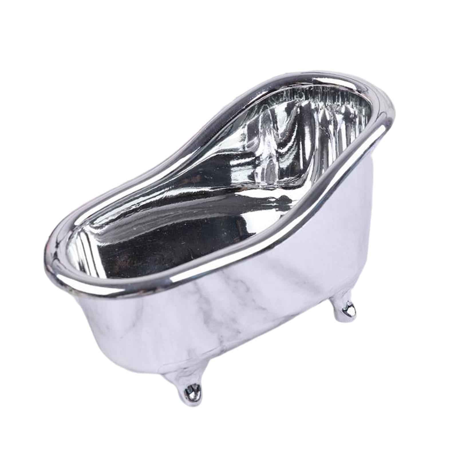 Bathtub Soap Dish Holder Vintage for Shower Bathroom Accessories Tabletop Argent