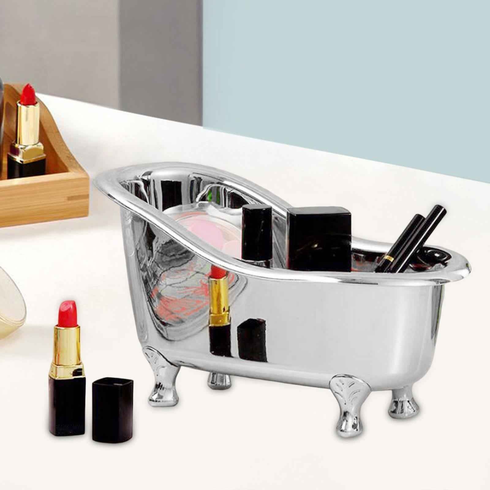 Bathtub Soap Dish Holder Vintage for Shower Bathroom Accessories Tabletop Argent