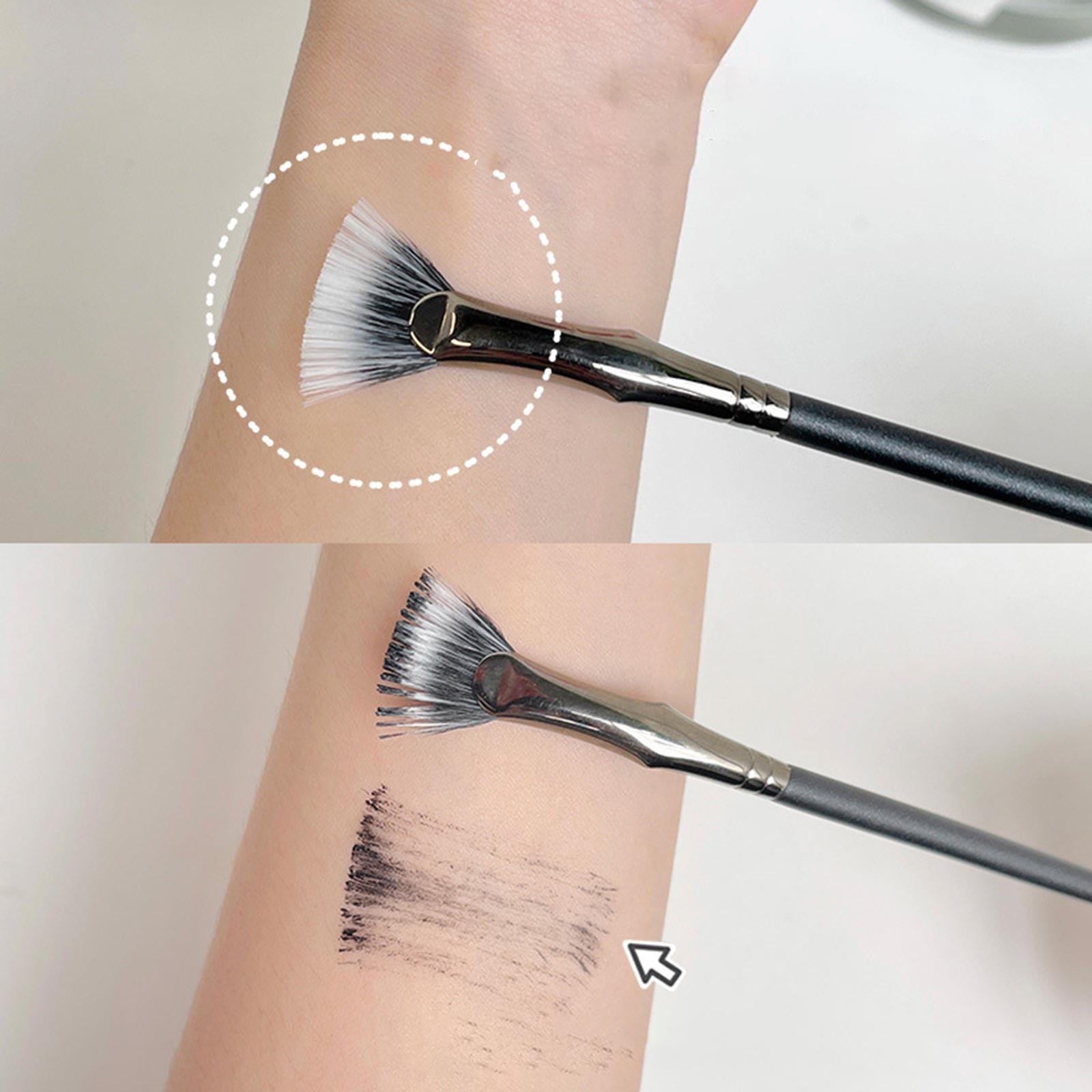 2xEyelash Eyebrow Brush Fan Shape Cosmetic Applicator for Natural Lashes