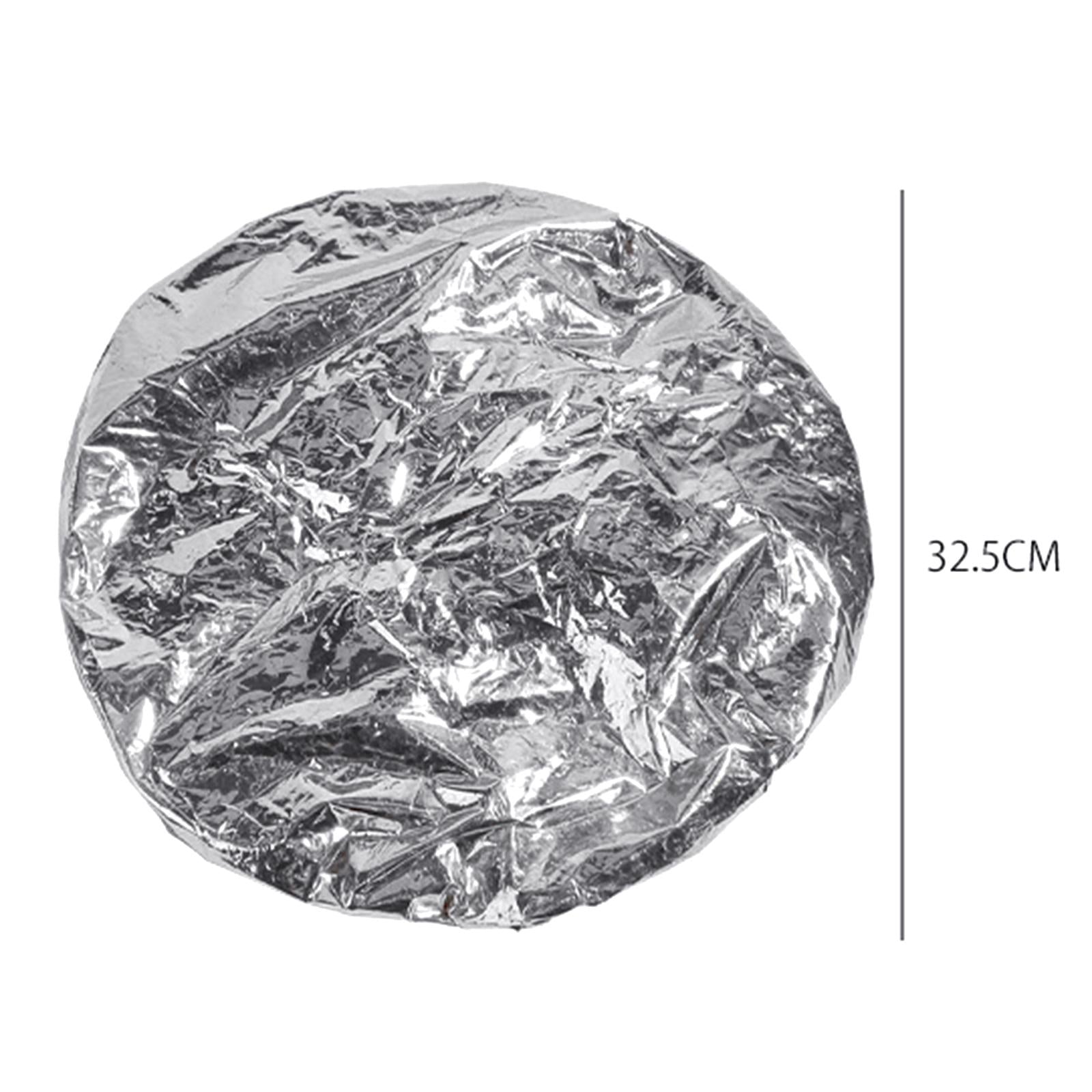 2xShower Cap Heat Insulation Hat Tin Foil Cover Women Hair Salon Hairdressing Argent