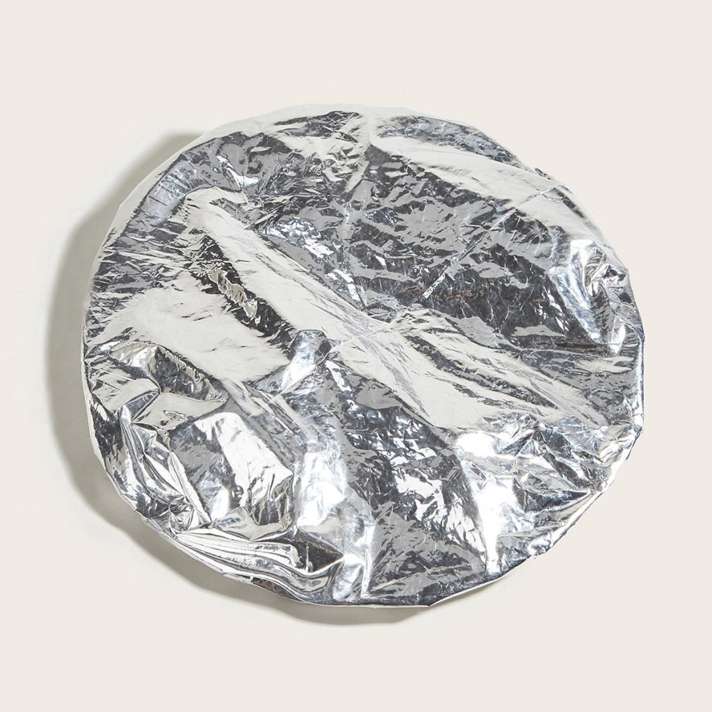 4xShower Cap Heat Insulation Hat Tin Foil Cover Women Hair Salon Hairdressing Argent