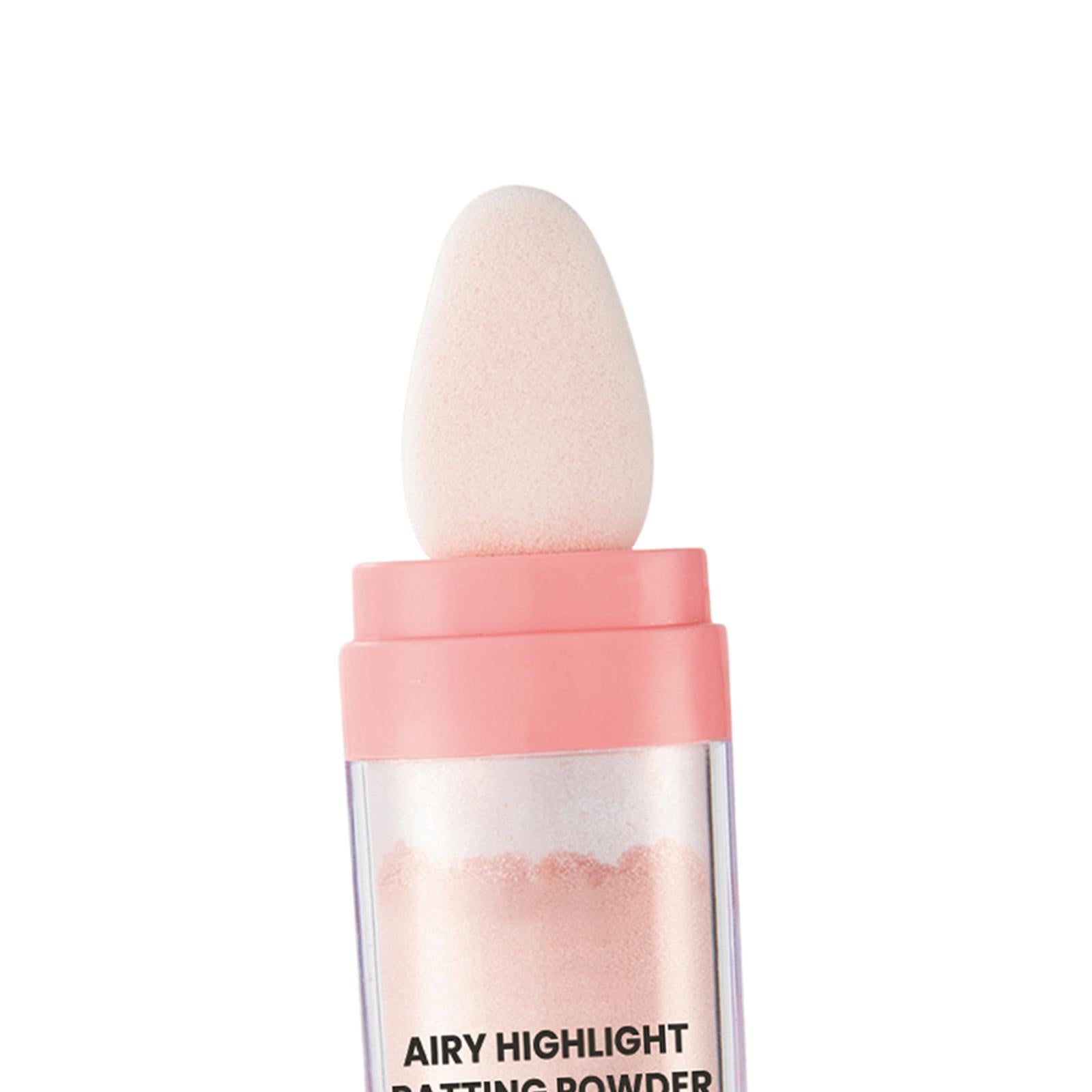 2xHighlighter Powder Stick Sparkle Setting Powder Face Blusher for Makeup Pink