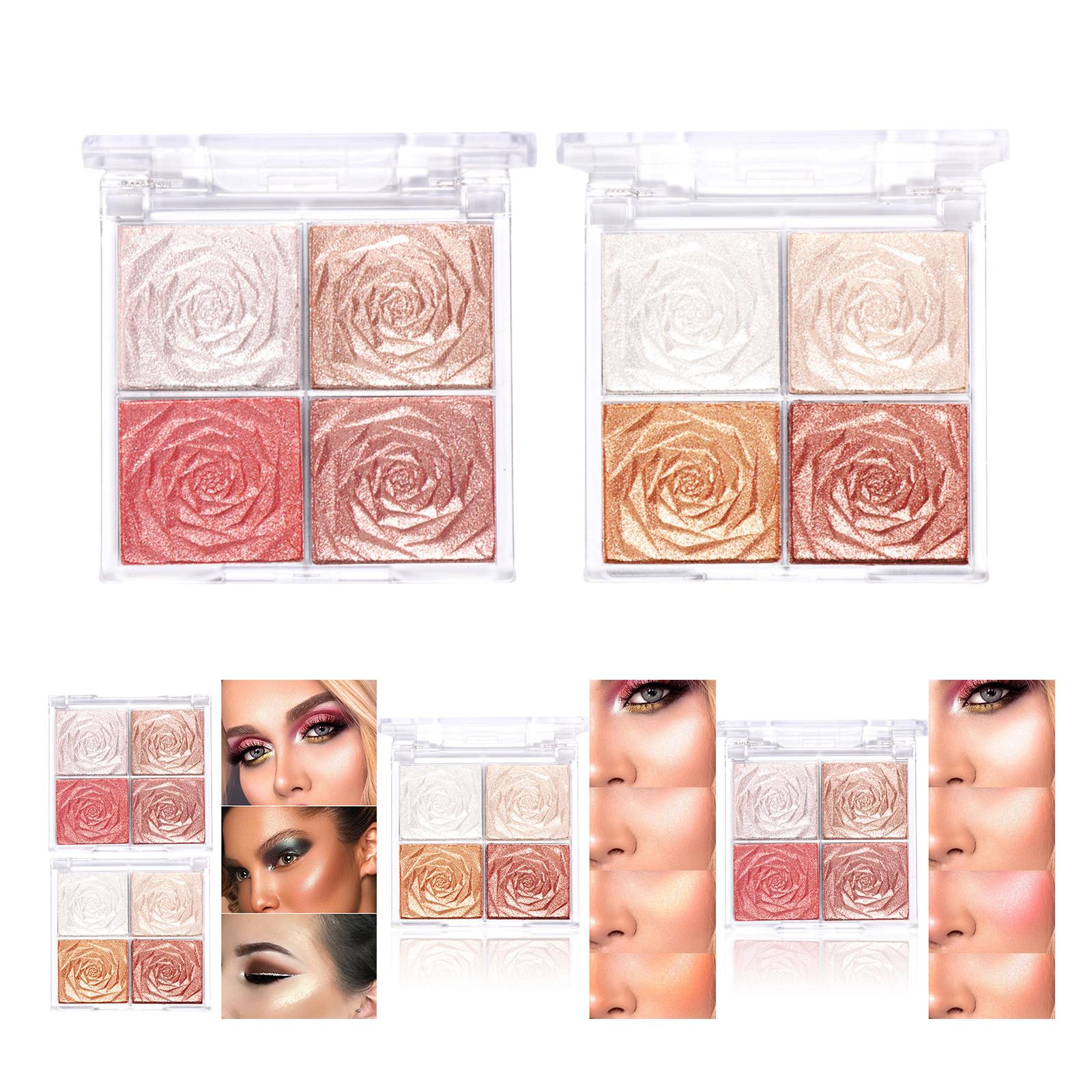 2xHighlighter Eyeshadow Palette Highly Pigmented Professional Smooth Girl Stytle A