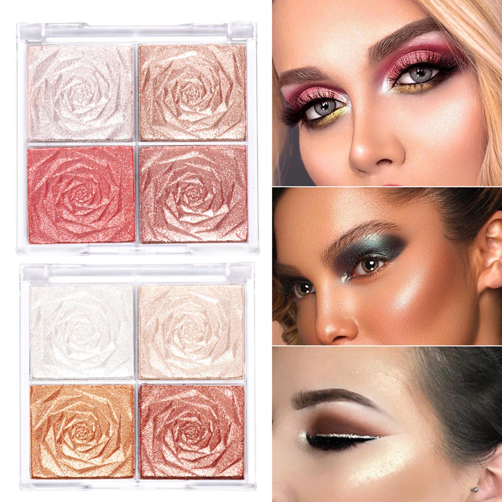 2xHighlighter Eyeshadow Palette Highly Pigmented Professional Smooth Girl Stytle A