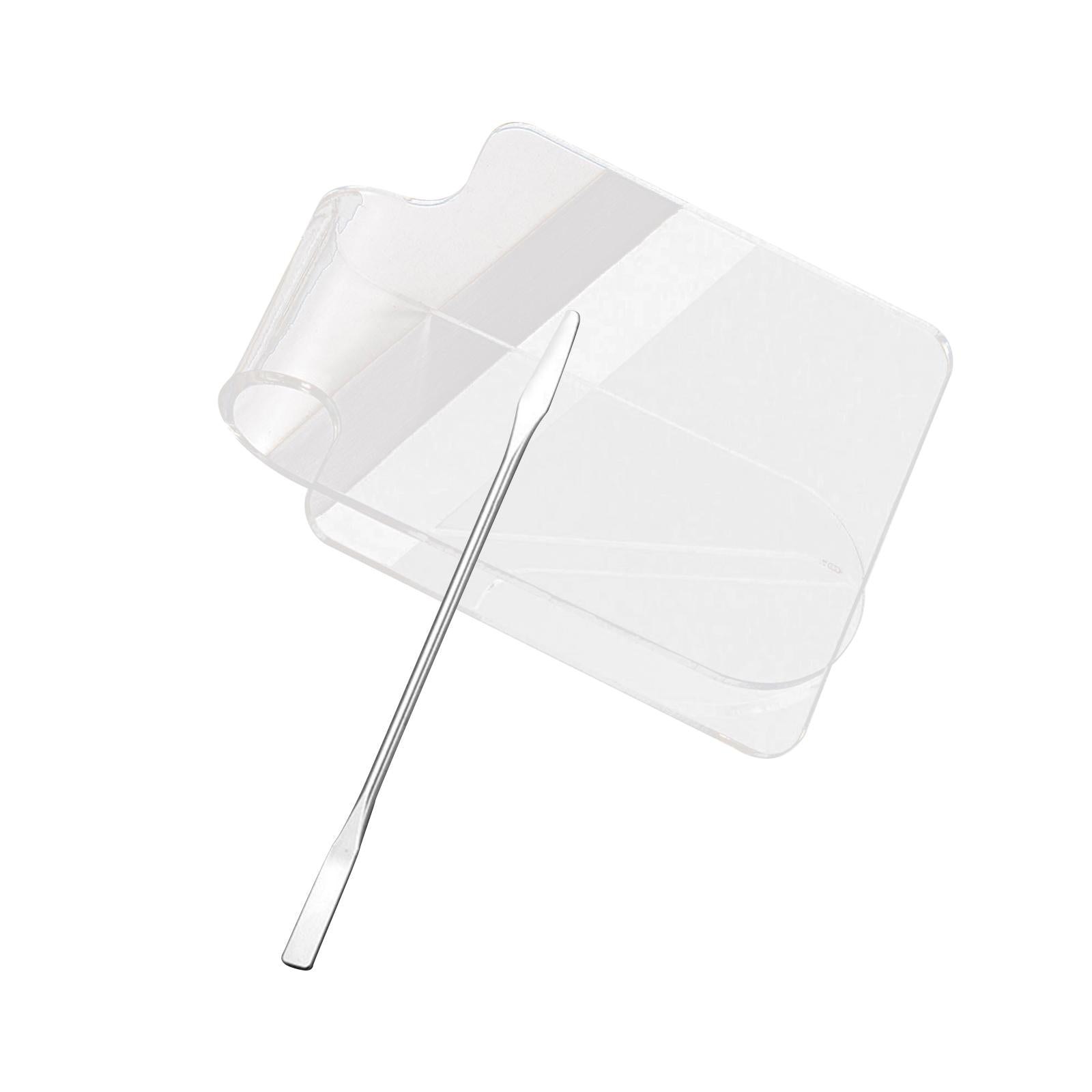 2xAcrylic Cosmetic Mixing Palette Tool for Eye Shadow, Eyelash, Lipsticks Palette 77x60mm