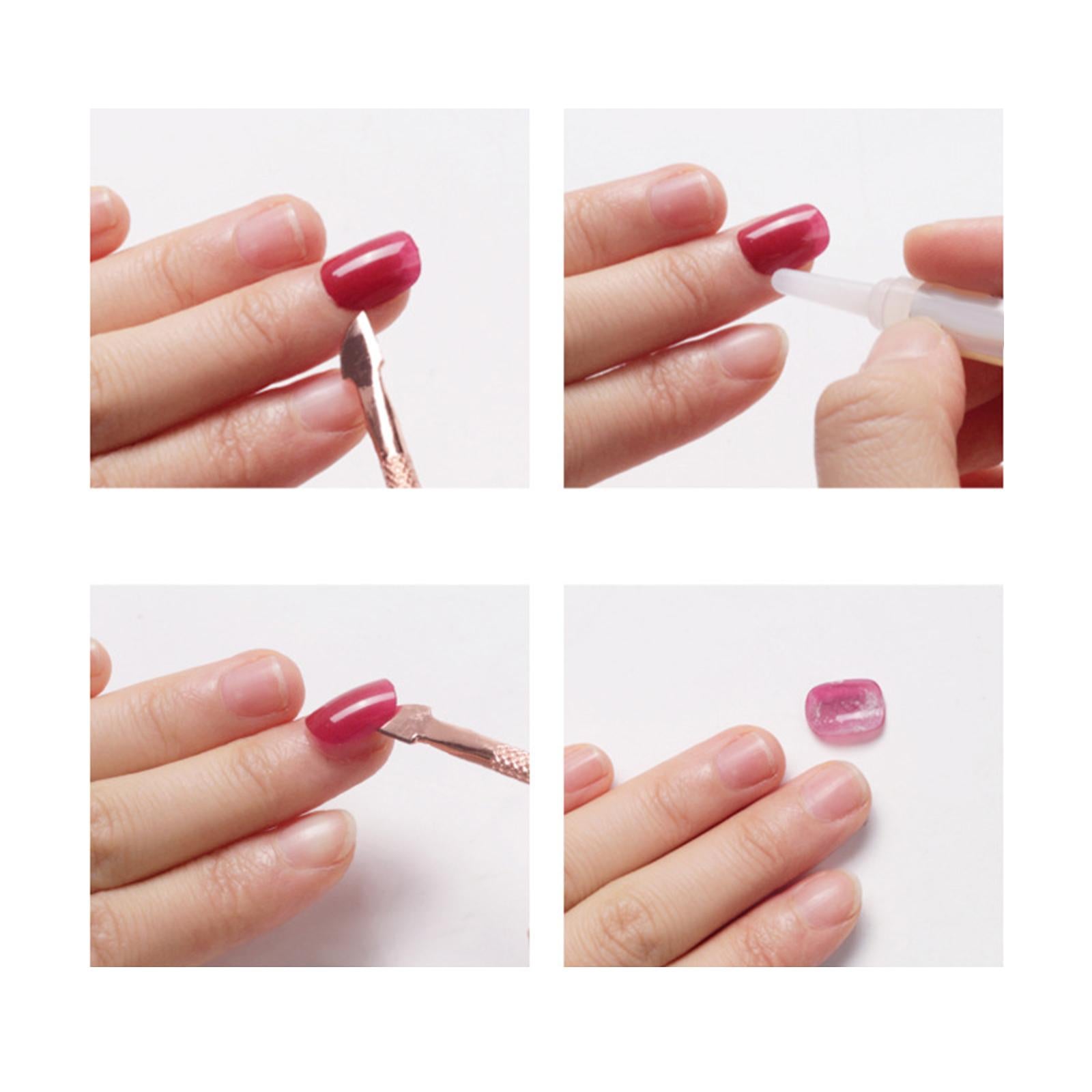 2x5x Nail Glue Remover Nail Polish Gel Portable for Nail Art Salon Home Use