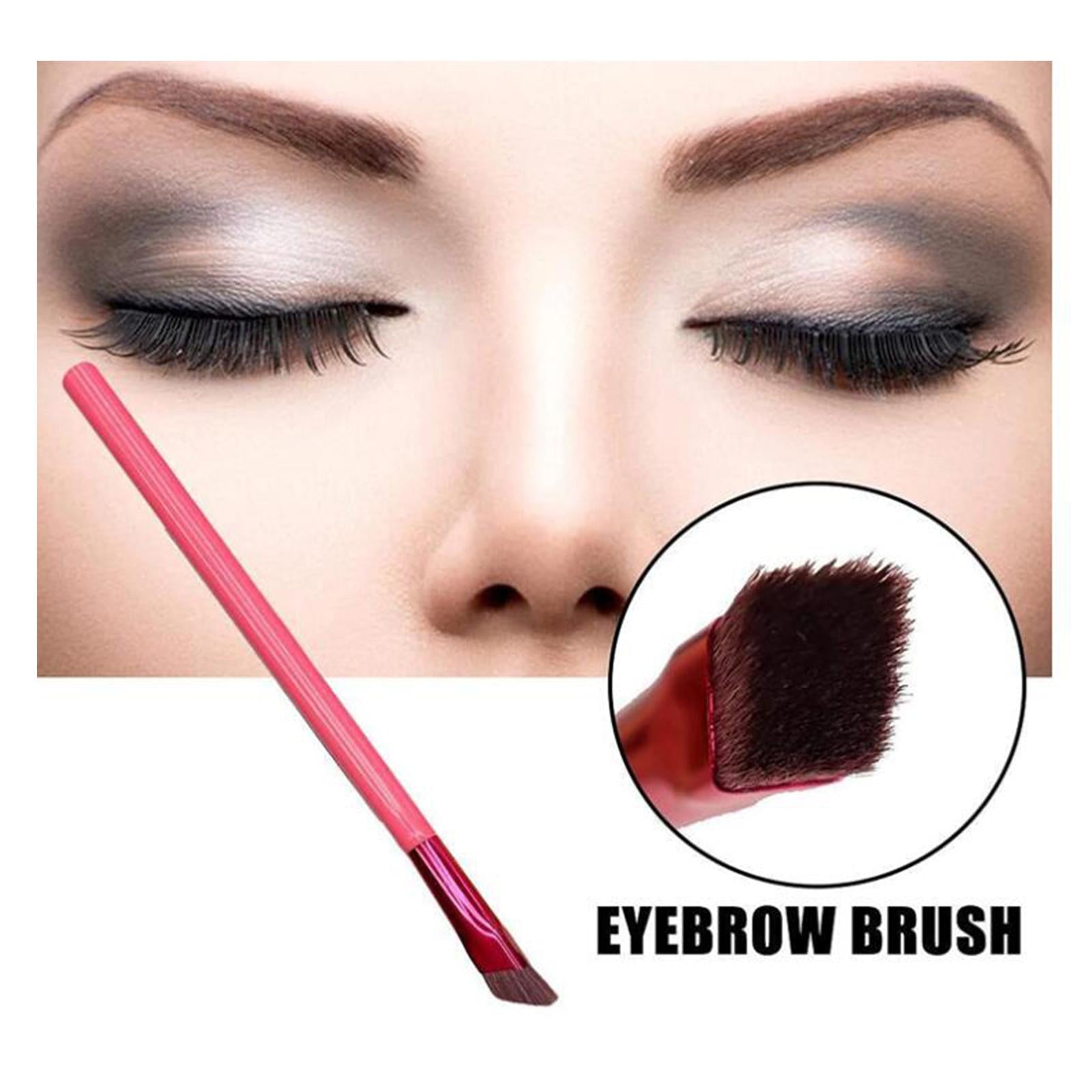 4xMulticunfional Eyebrow Brush Synthetic Fiber Salon Use Smooth for Hairline PP Handle Black L