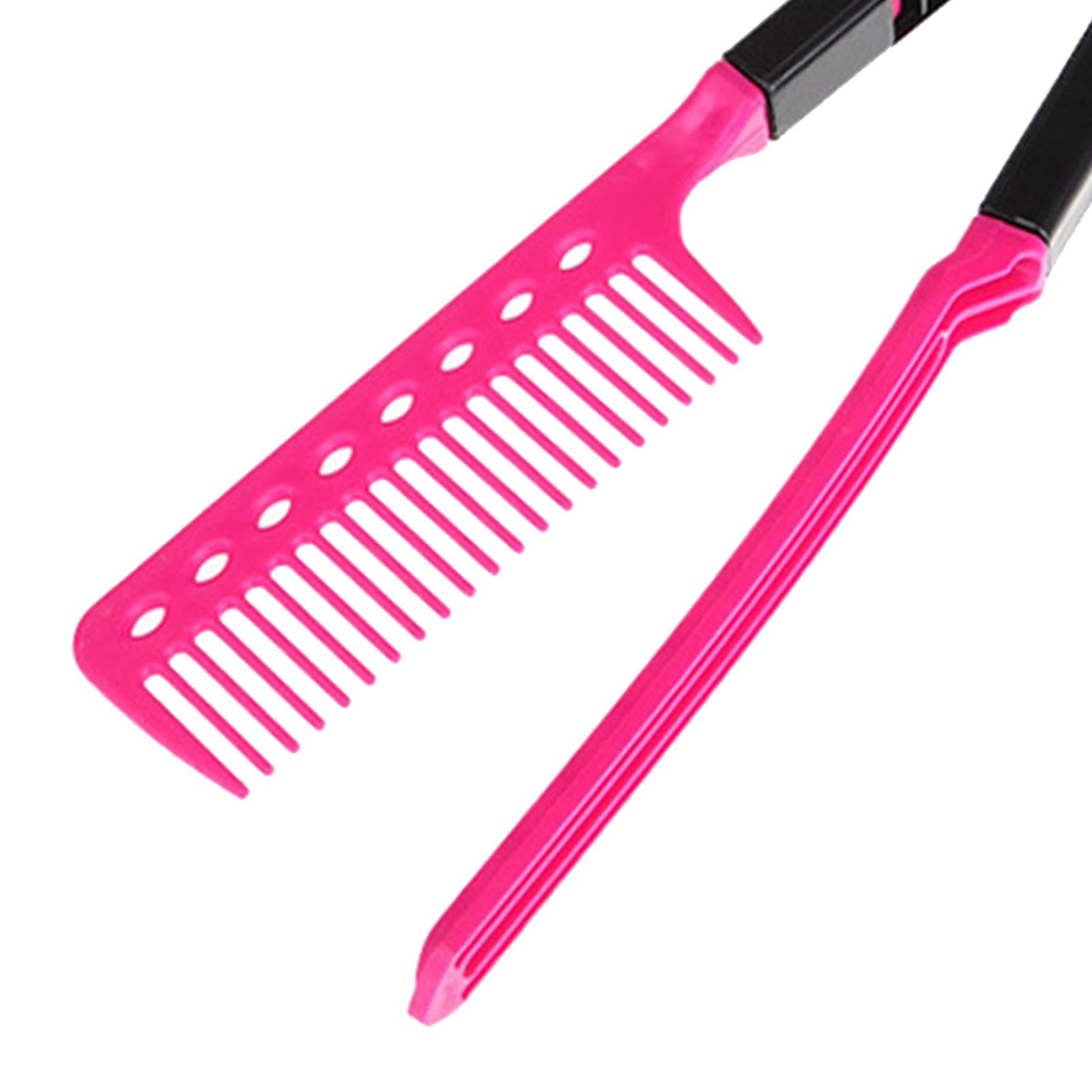 2xV Type Hair Straightening Comb Fashion Portable with A Firm Grip for Knotty Hair