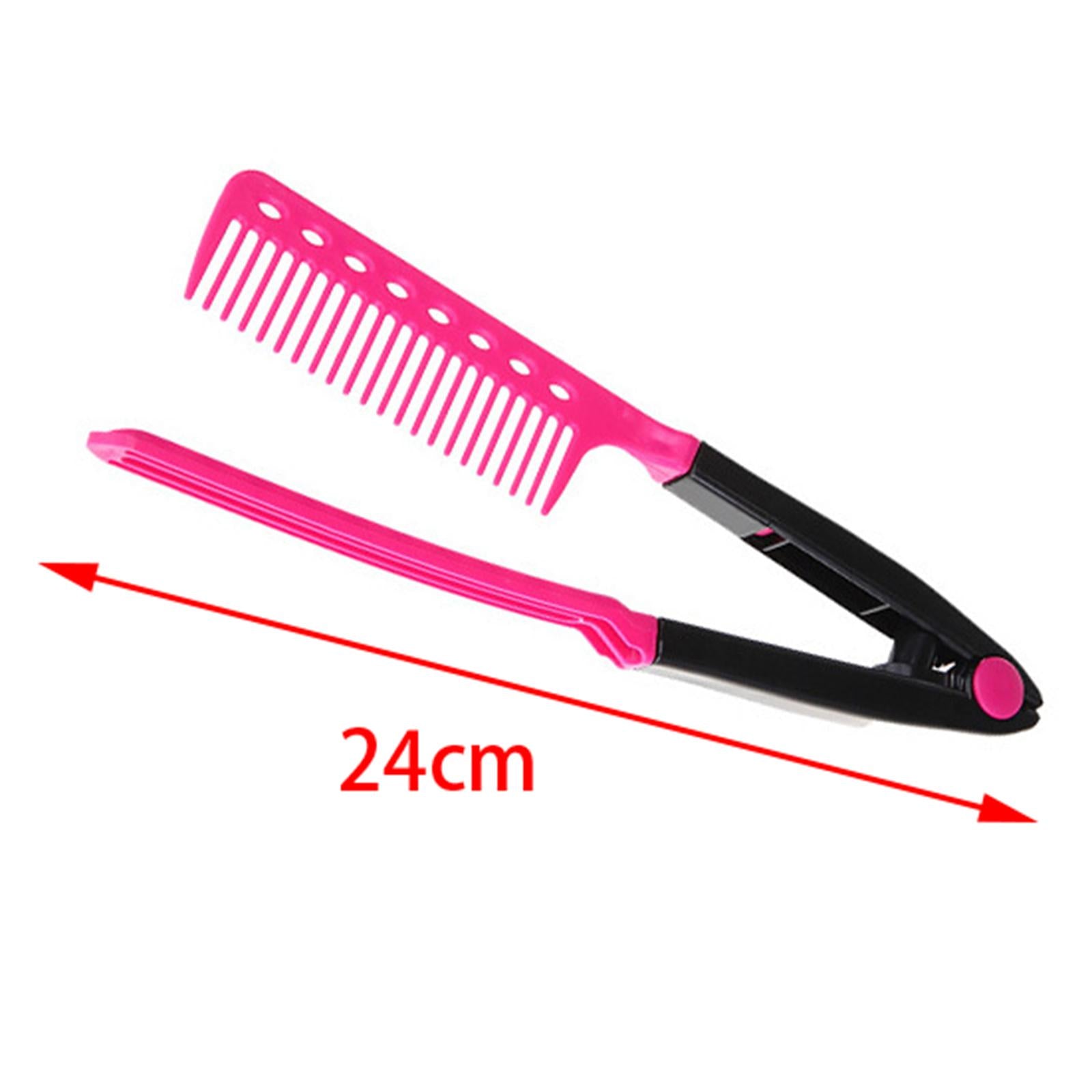 3xV Type Hair Straightening Comb Fashion Portable with A Firm Grip for Knotty Hair