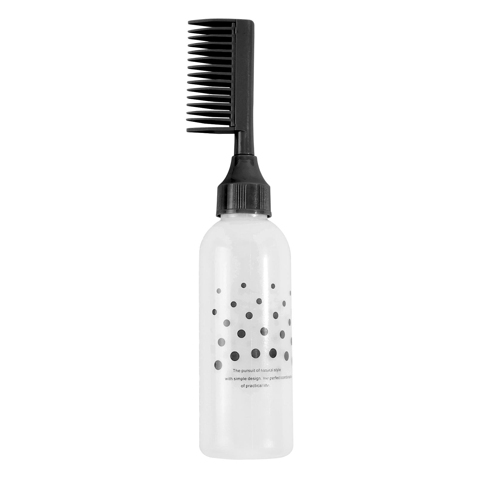 4xroot comb Bottle Accessories Hair Coloring Dyeing Bottle for Home Black