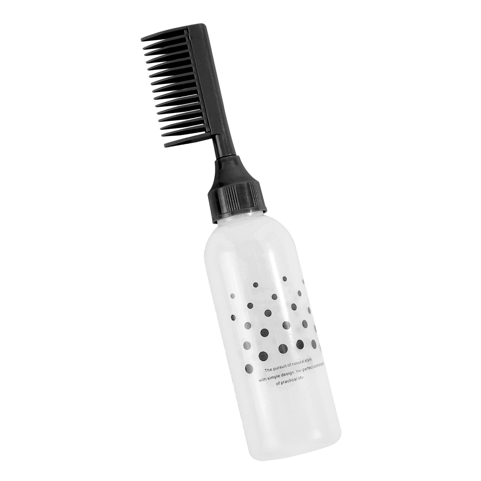 4xroot comb Bottle Accessories Hair Coloring Dyeing Bottle for Home Black