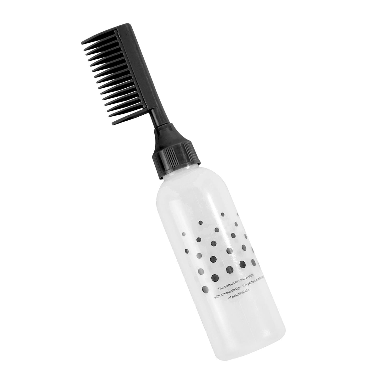 4xroot comb Bottle Accessories Hair Coloring Dyeing Bottle for Home Black