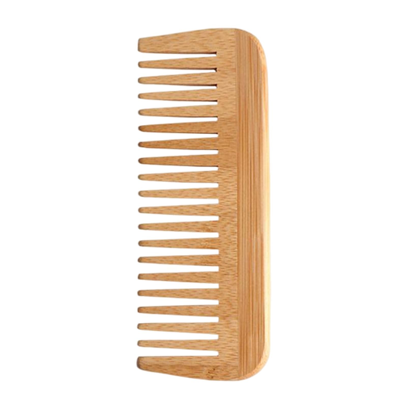 4xBamboo Hair Comb Wide Tooth Detangling Comb Detangling for wet and dry Hair
