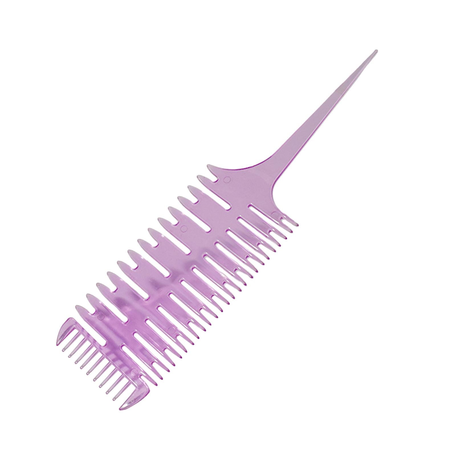 3x3 Way Rat Tail Teasing Comb Professional Hair Dyeing Comb for Home Salon