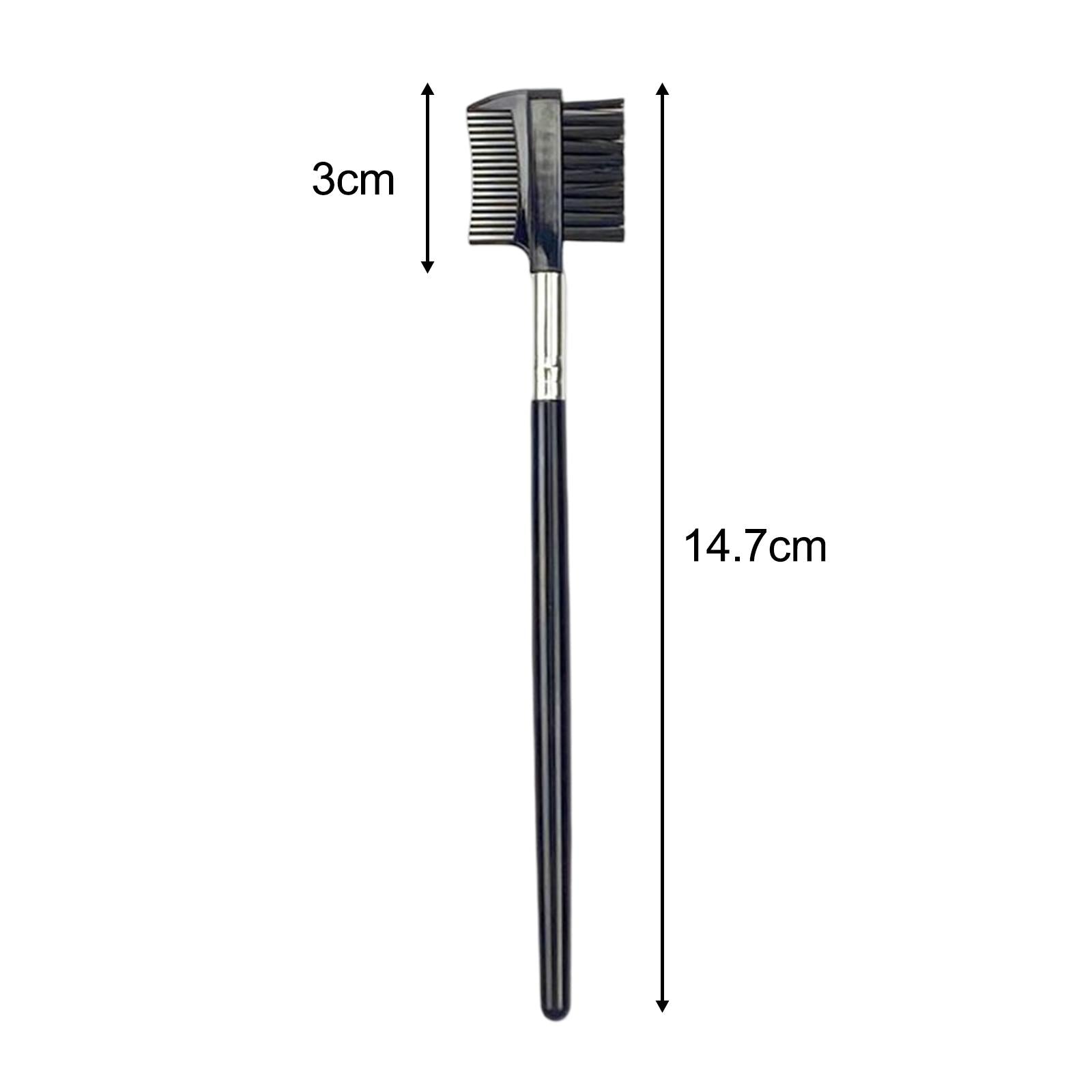 3xEyelash Comb and Eyebrow Brush Makeup Tool Brow and Lash Brush for Women Black