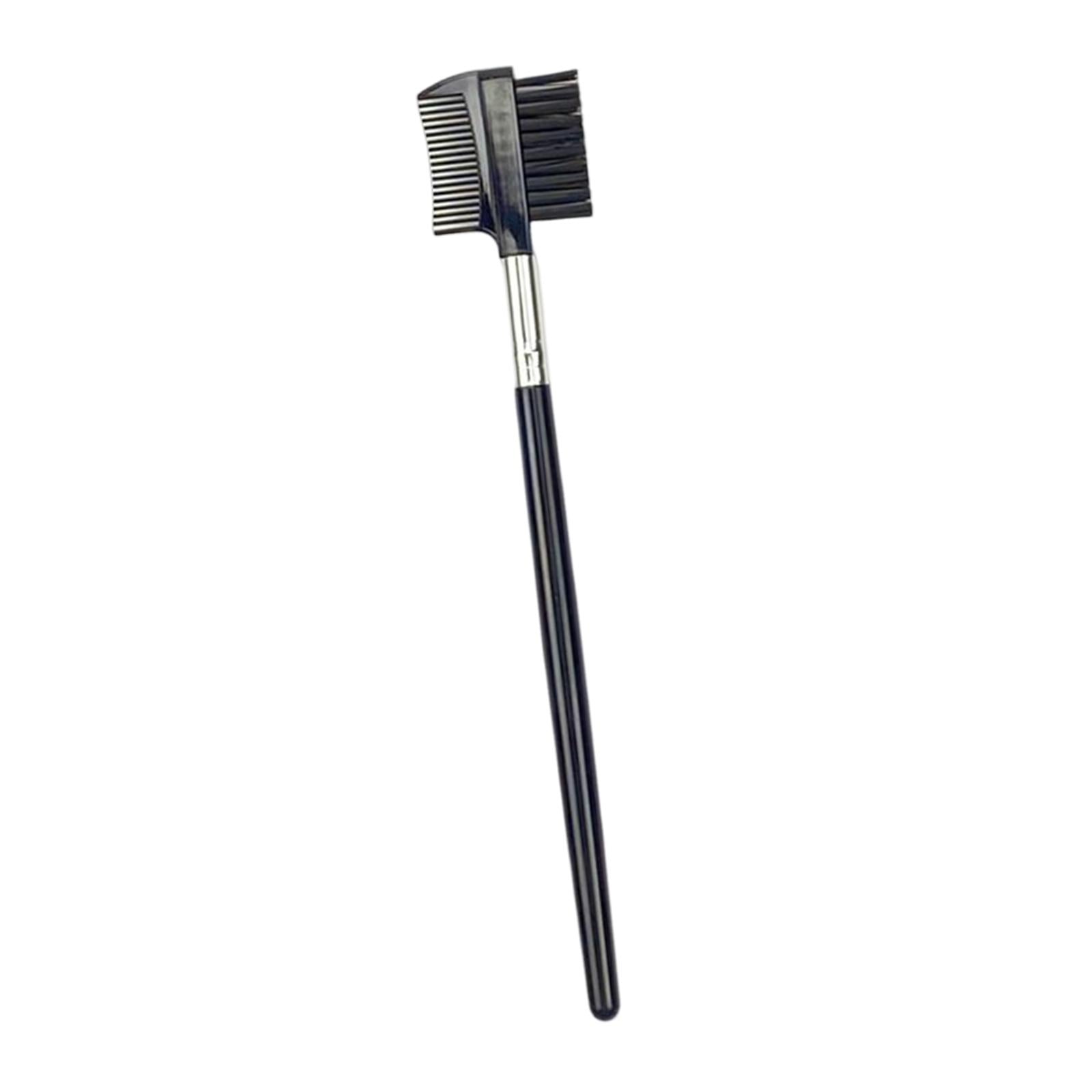 4xEyelash Comb and Eyebrow Brush Makeup Tool Brow and Lash Brush for Women Black