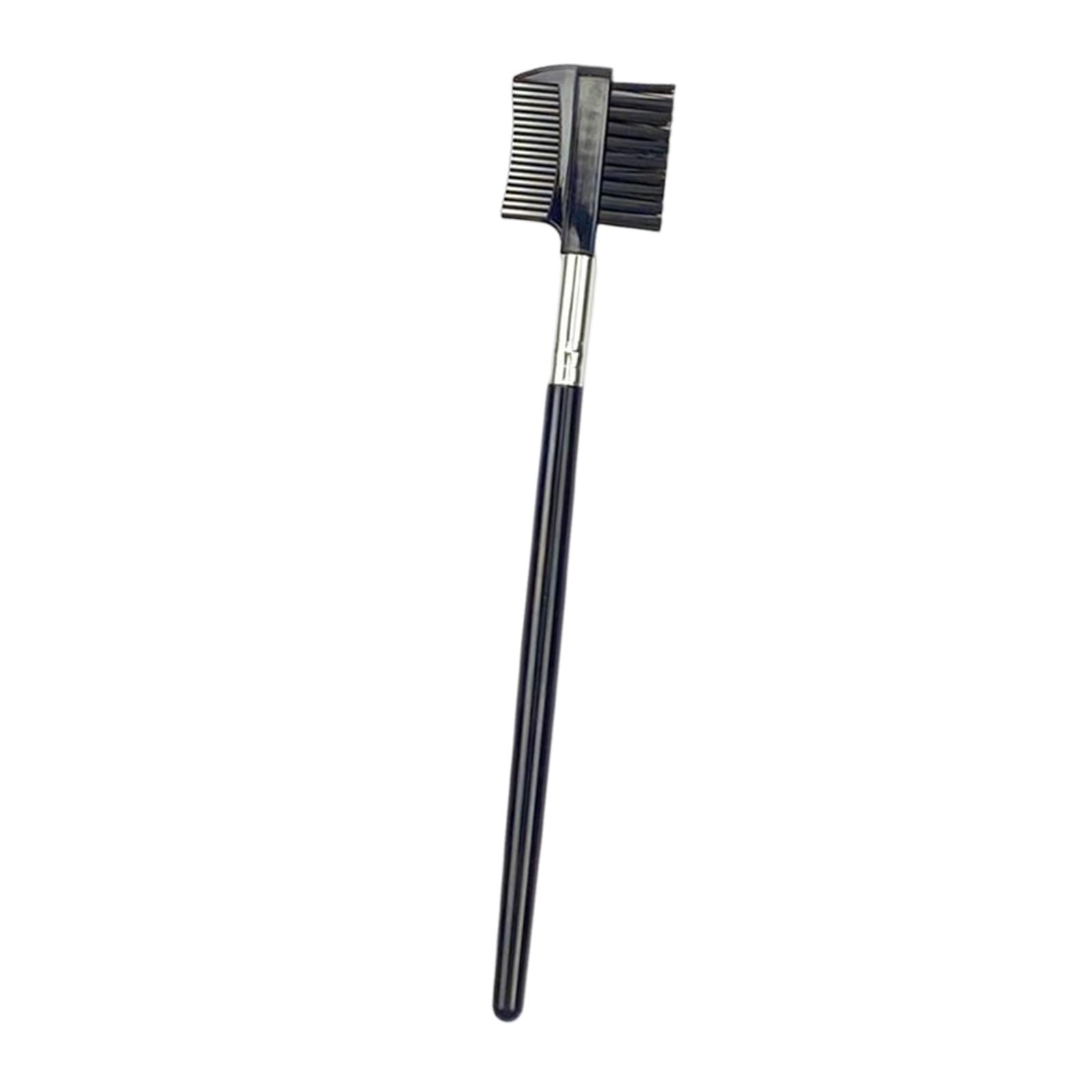 4xEyelash Comb and Eyebrow Brush Makeup Tool Brow and Lash Brush for Women Black