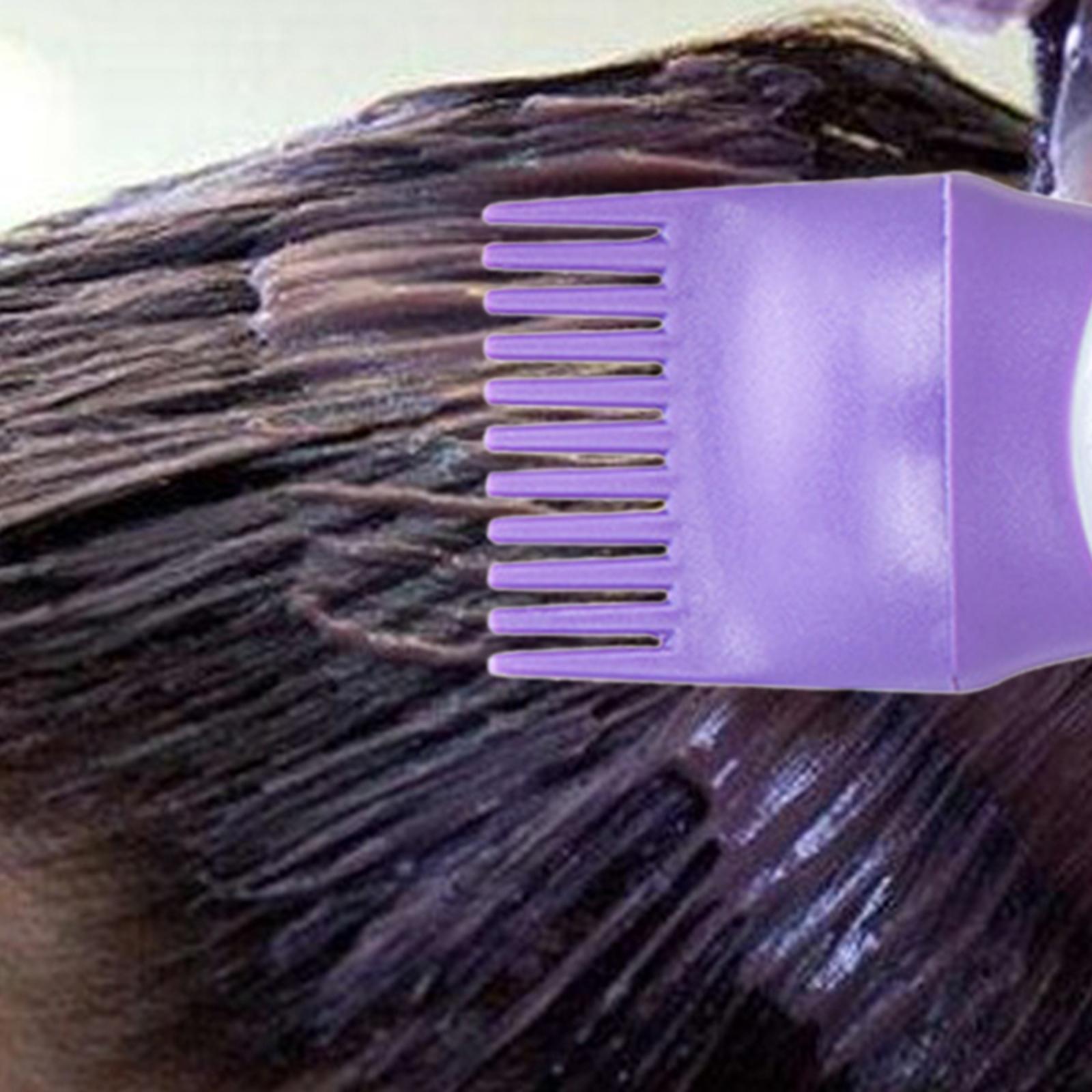 4x120ml Root Comb Applicator Bottle Perming Hairdressing Tool Empty for Home Purple